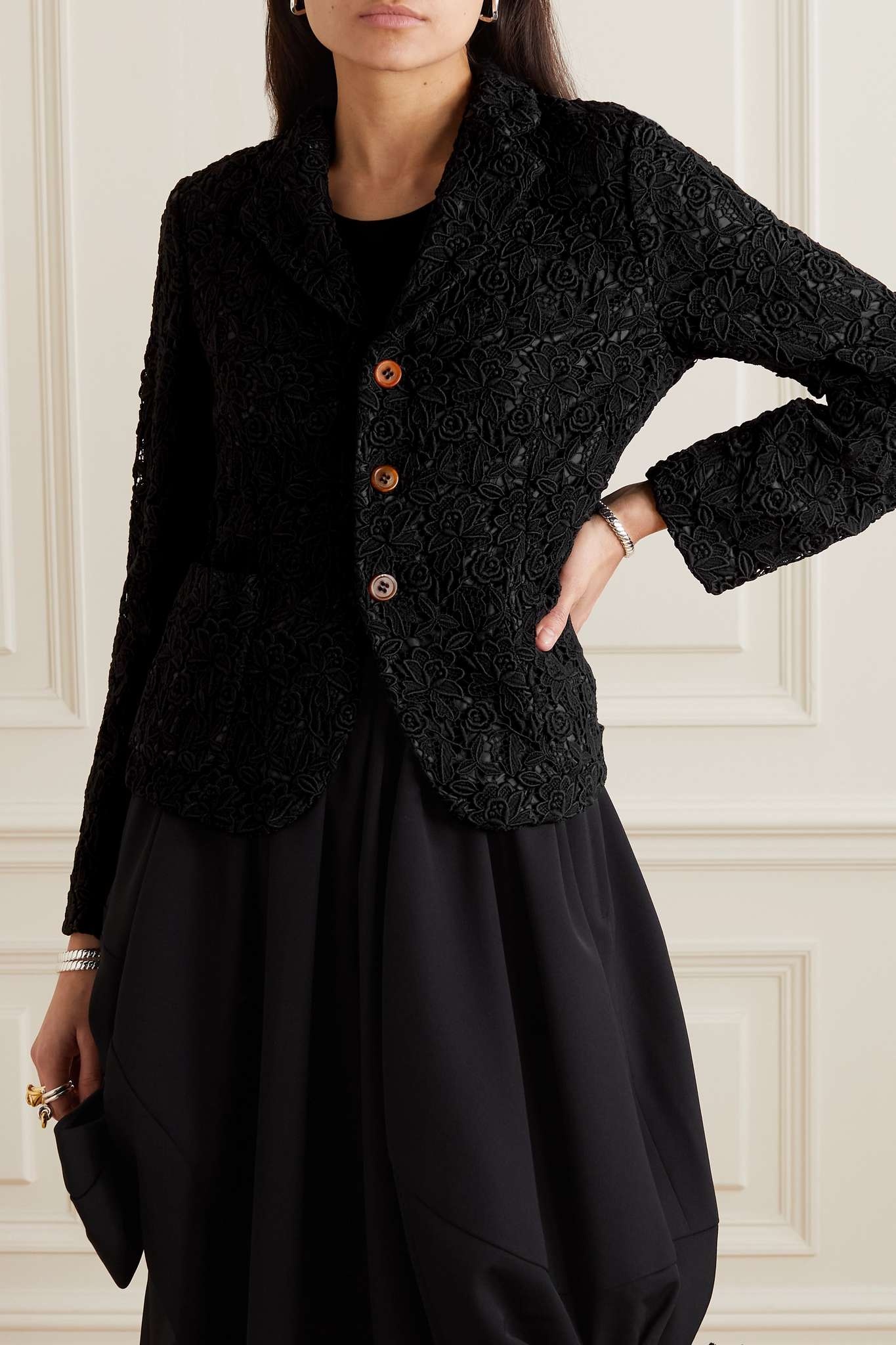 Guipure lace jacket - 3