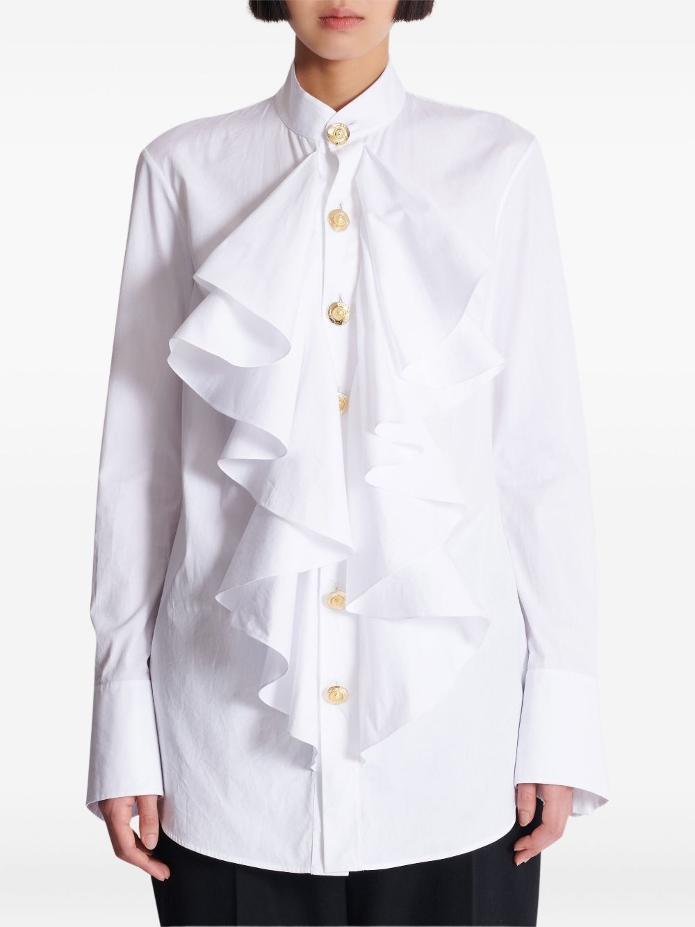 ruffled poplin shirt - 6