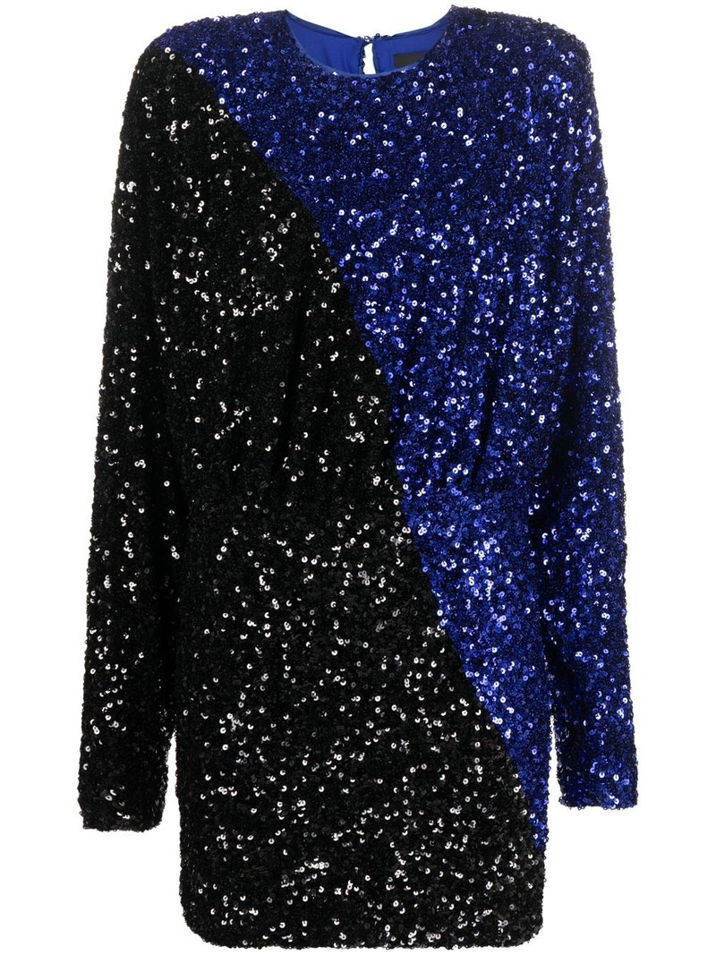 two-tone sequin minidress 1