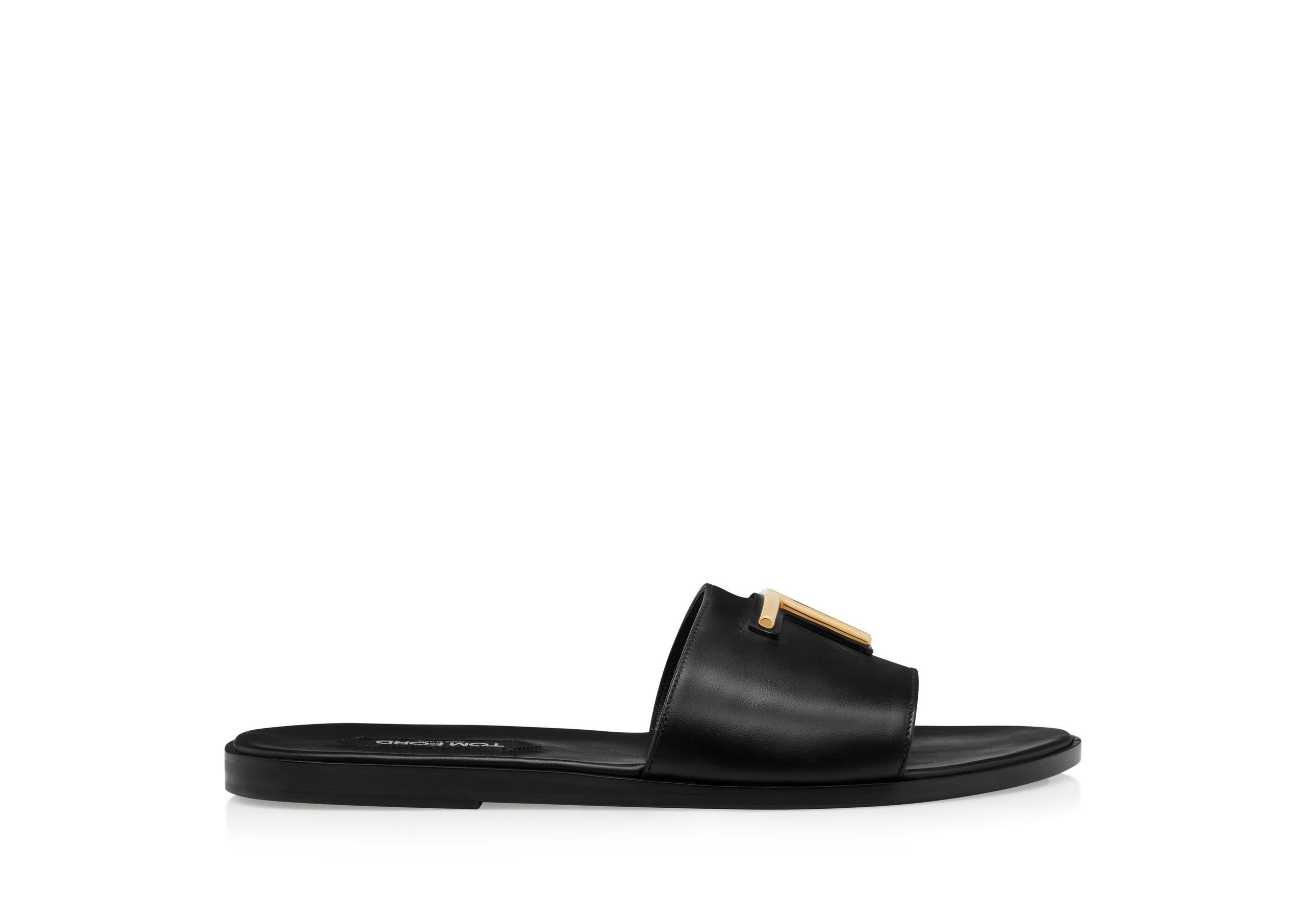 SMOOTH LEATHER BRIGHTON SLIDE - 1
