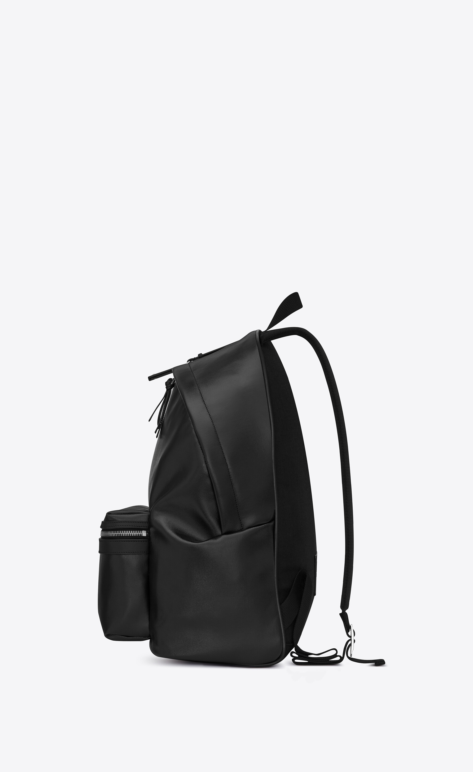 city backpack in shiny textured canvas - 3