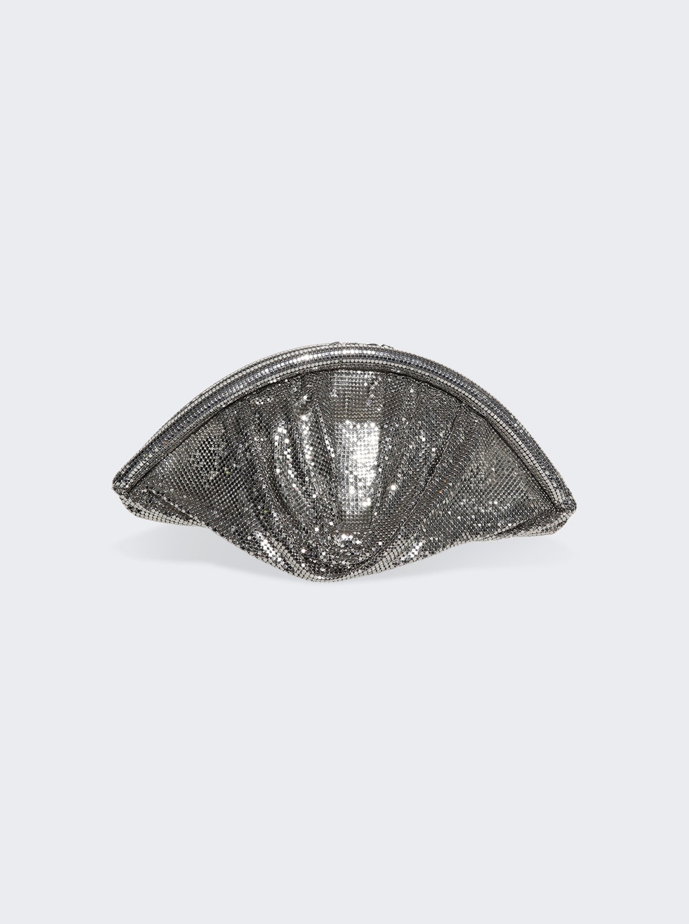 Mesh Pochette Large Evening Clutch Silver - 5