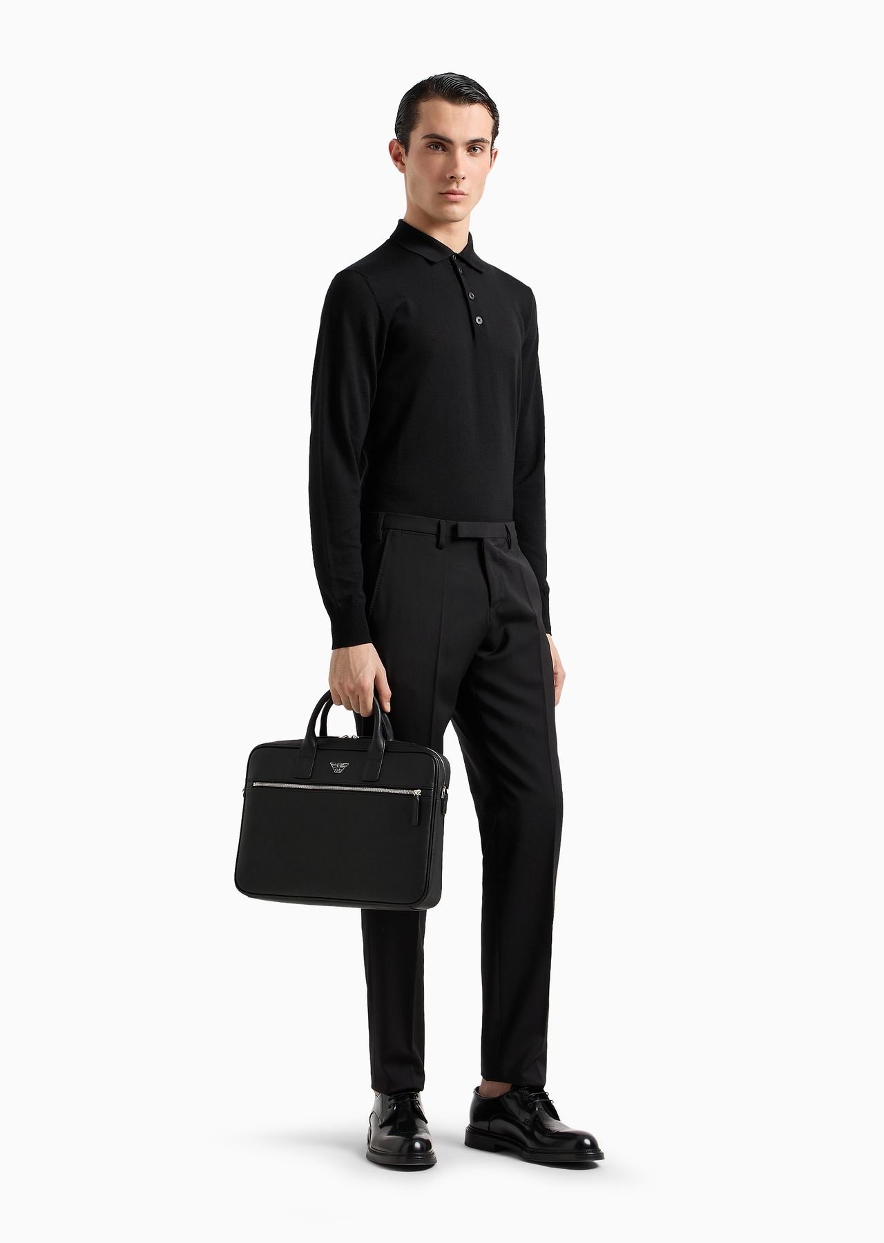 ASV regenerated Saffiano leather business bag with eagle plate - 6