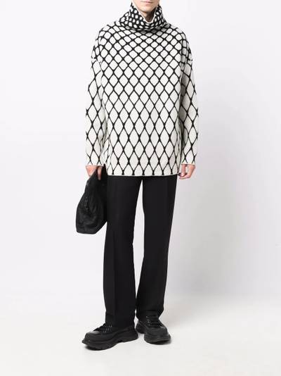 Valentino intarsia-knit high-neck jumper outlook