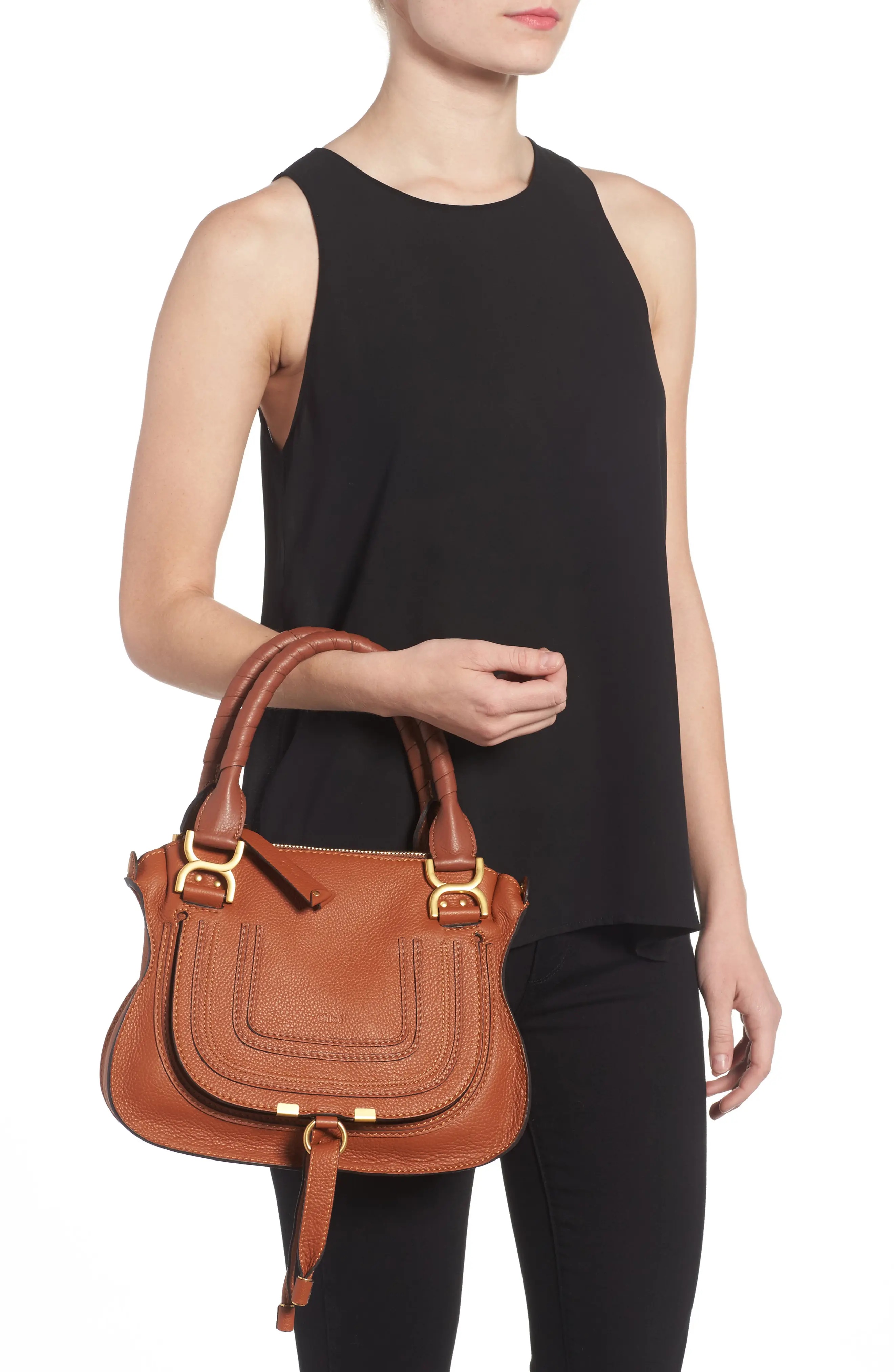 Small Marcie Leather Satchel - 2