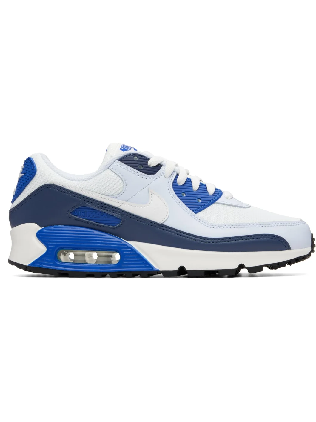 White & Blue Air Max 90 Sneakers - 1