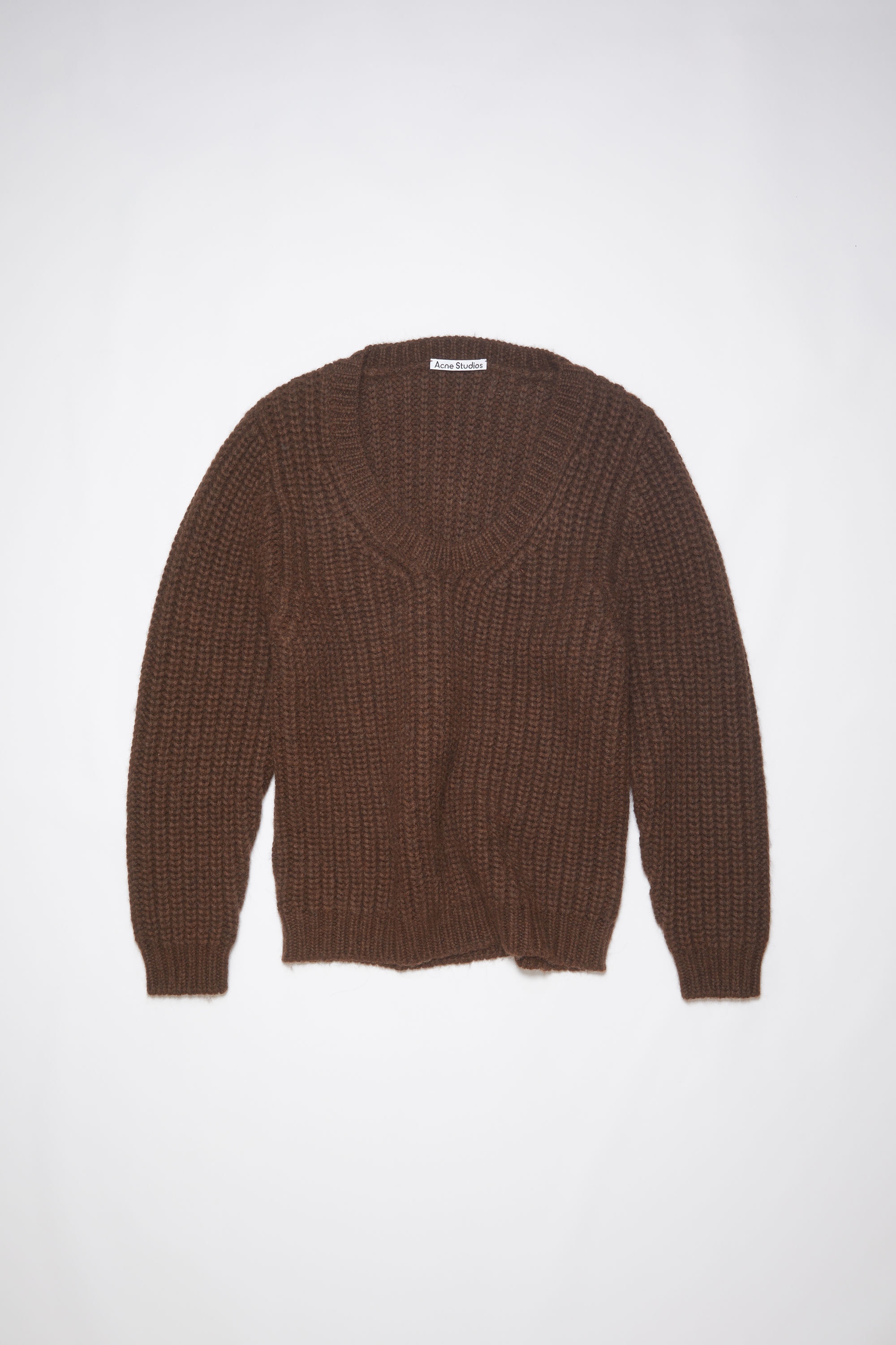 Wool blend jumper - Dark brown - 1