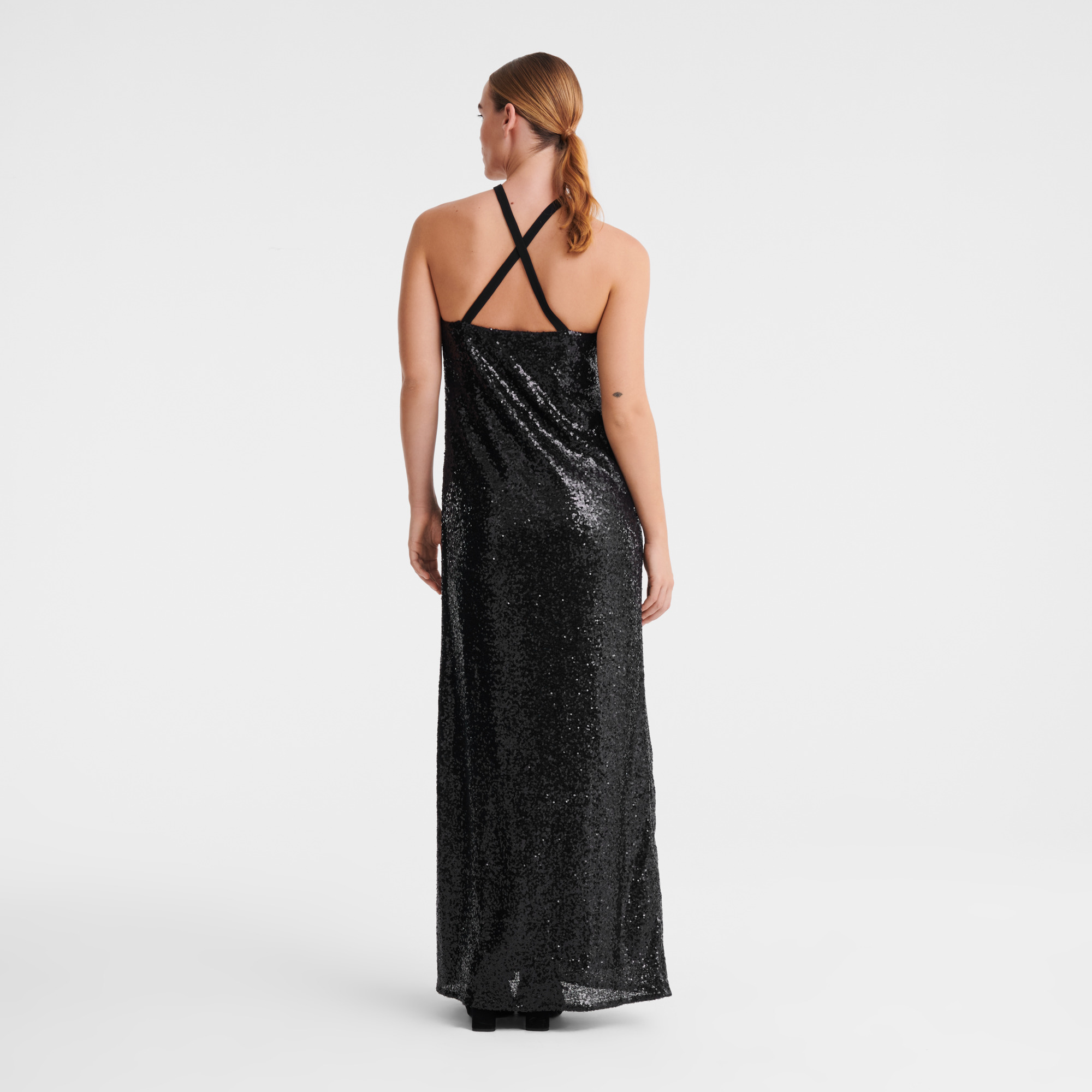 Long dress Black - Glitter - 3