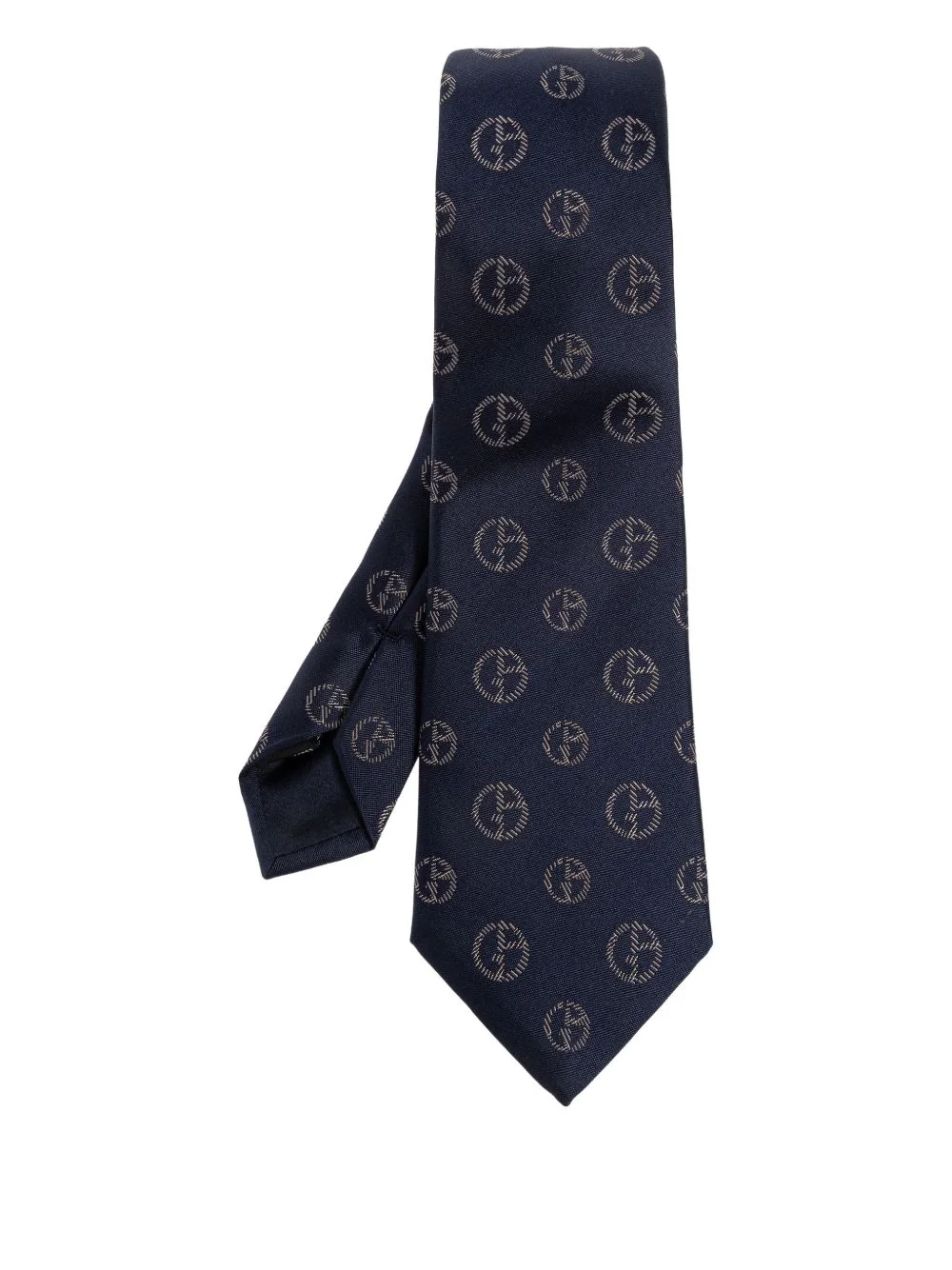 pattern silk tie - 1