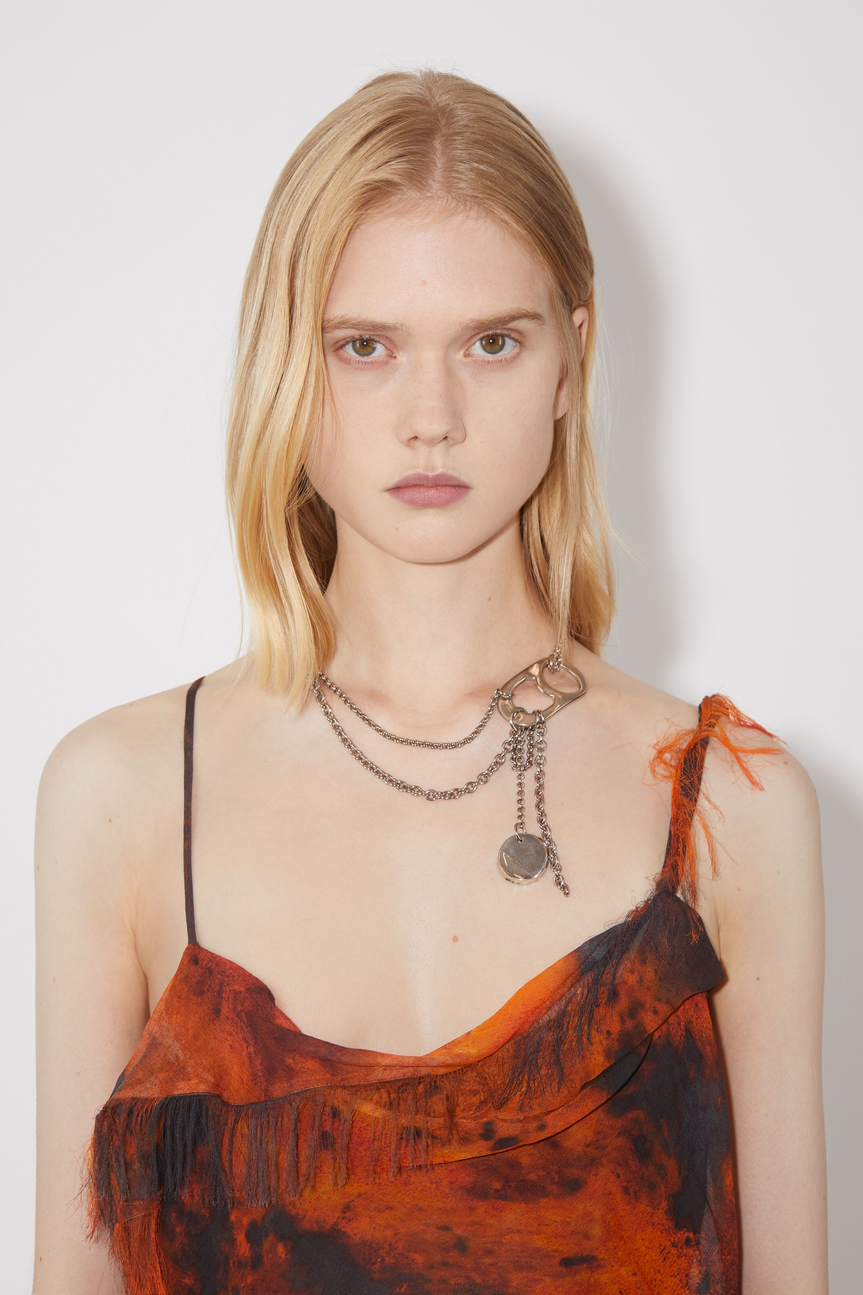 Draped strap dress - Rust orange - 6