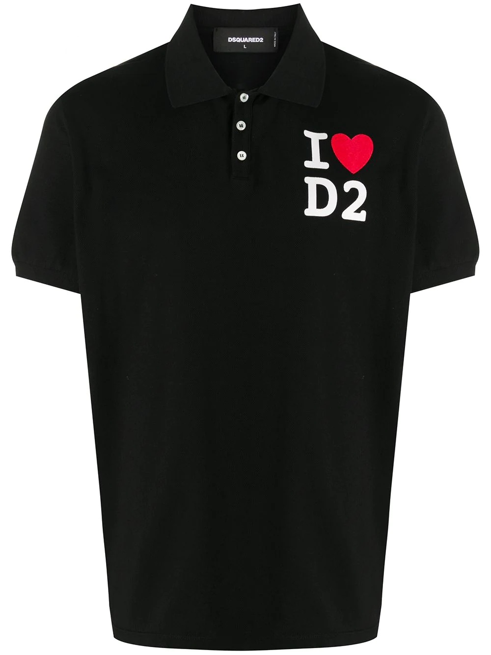 logo-print cotton polo shirt - 1