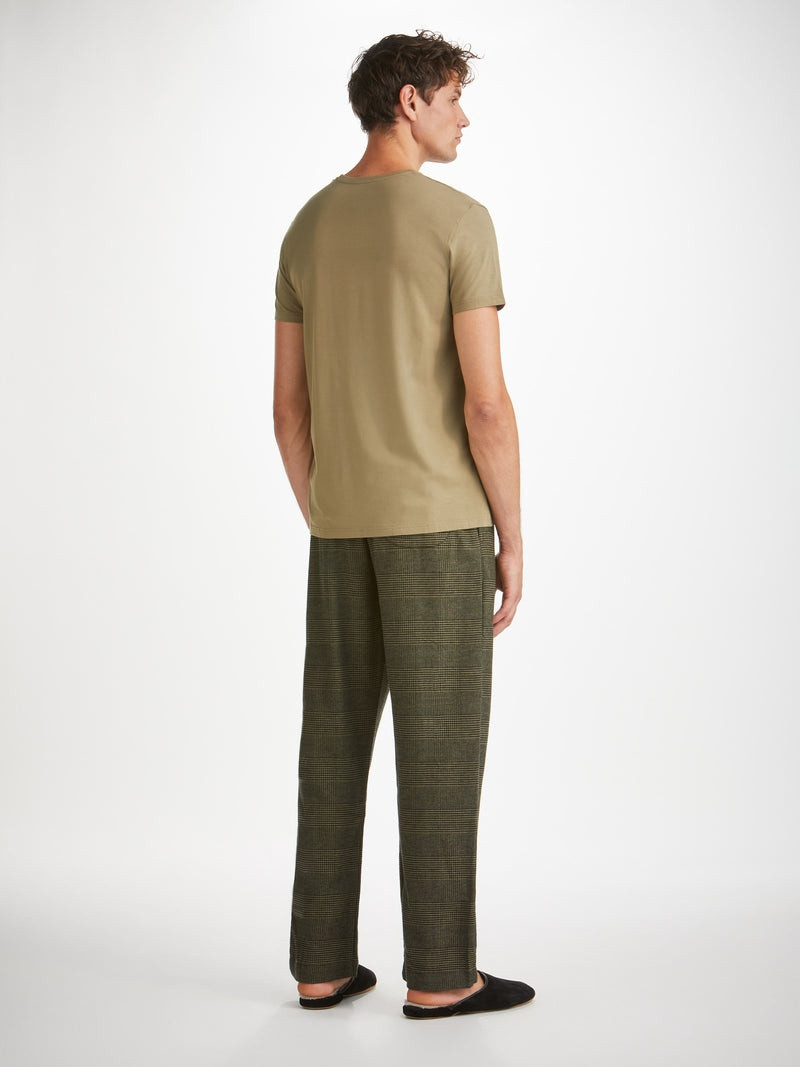 Men's Lounge Trousers Kelburn 41 Brushed Cotton Khaki 4