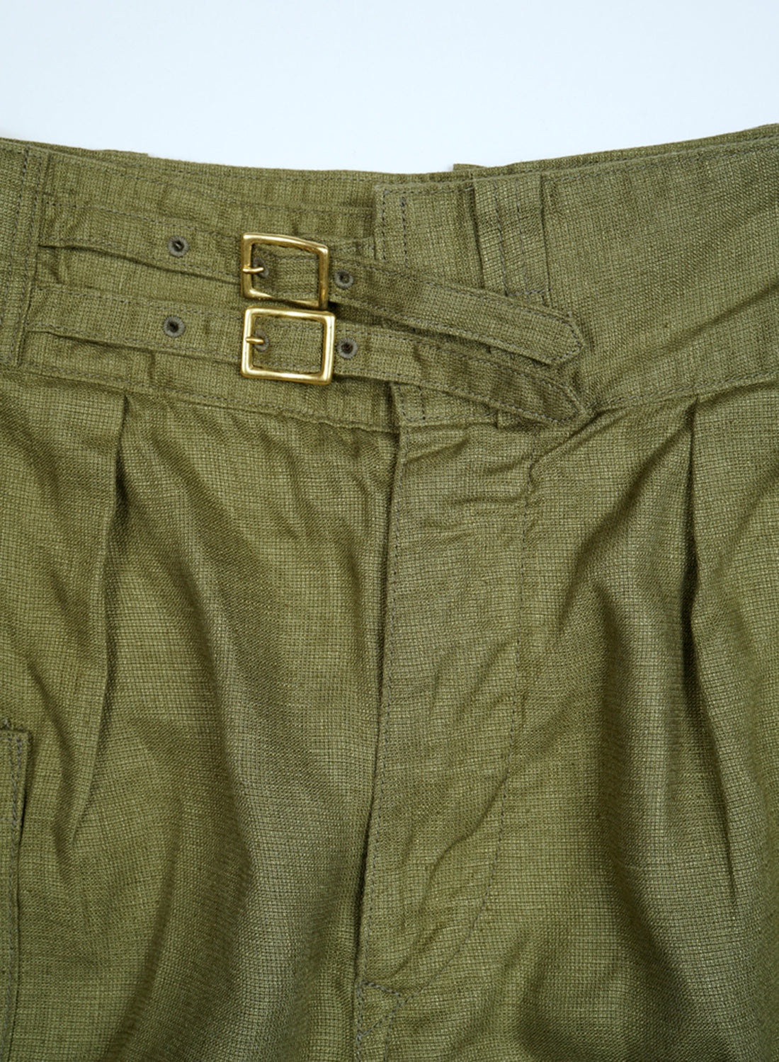 Field Pant Linen Basket in Green - 2