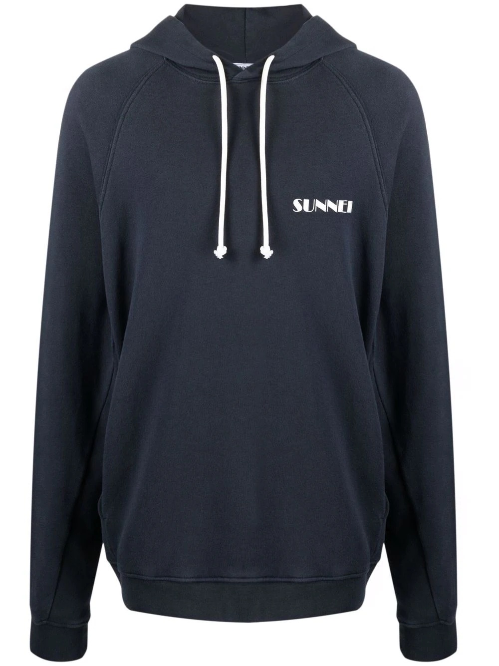 logo-print cotton hoodie - 1