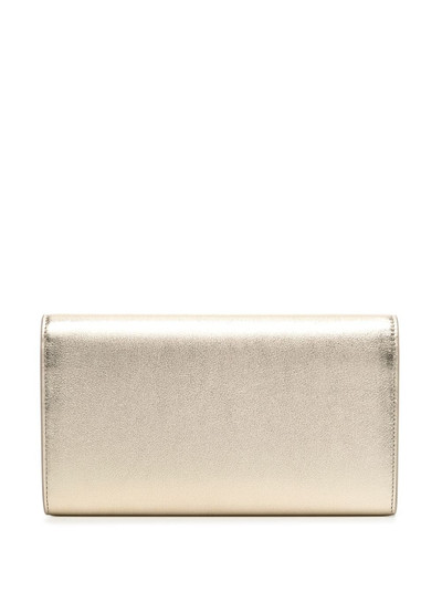 SAINT LAURENT logo-plaque leather purse outlook