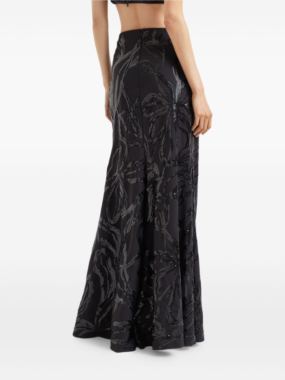 sequin floral maxi skirt - 4