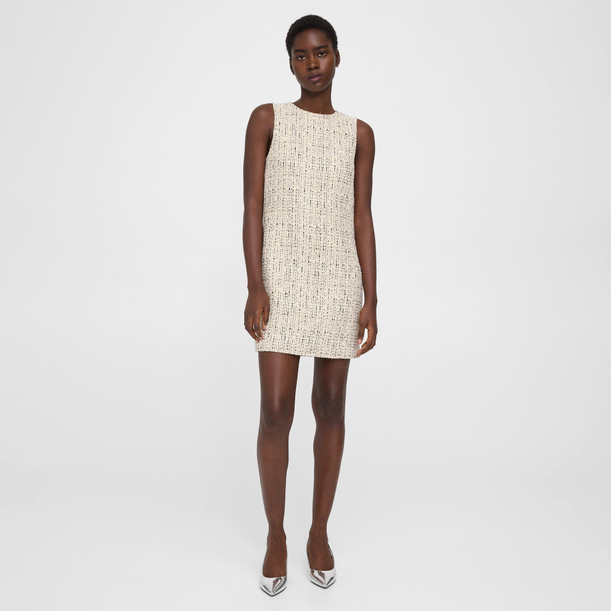 Shift Dress in Cotton-Blend Tweed - 3
