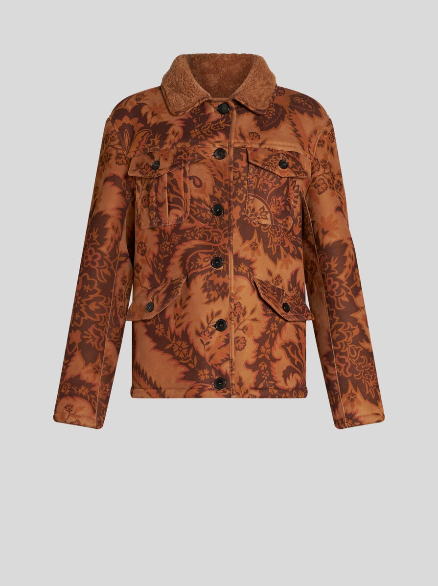 PRINTED SHEARLING JACKET - 1