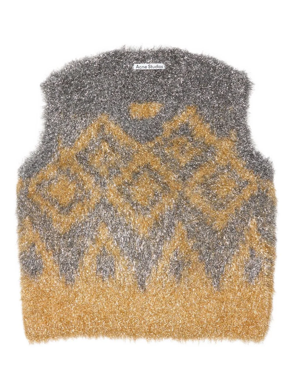 geometric-pattern vest - 1