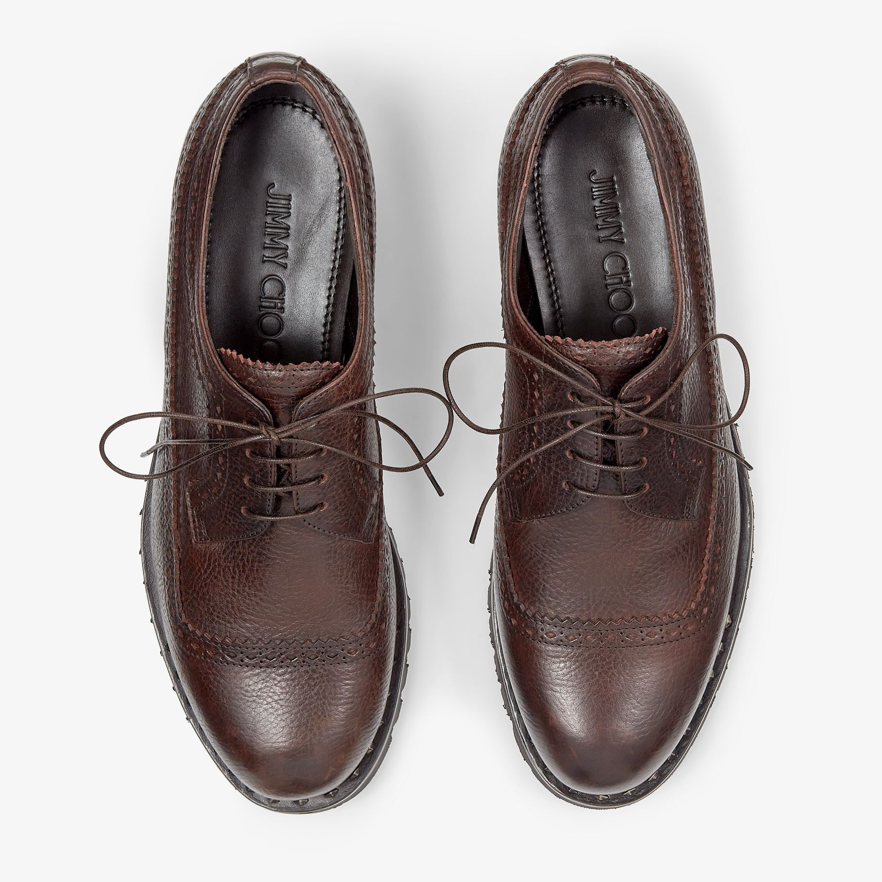 Diamond Derby
Mocha Calf Leather Lace-Up Shoes - 4