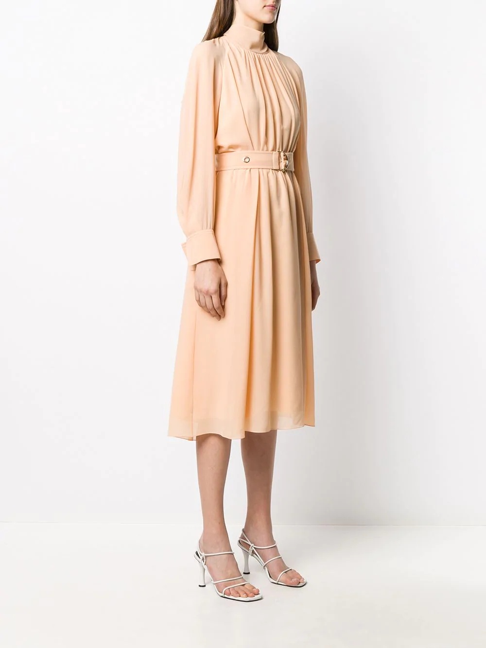 draped detail midi dress - 3