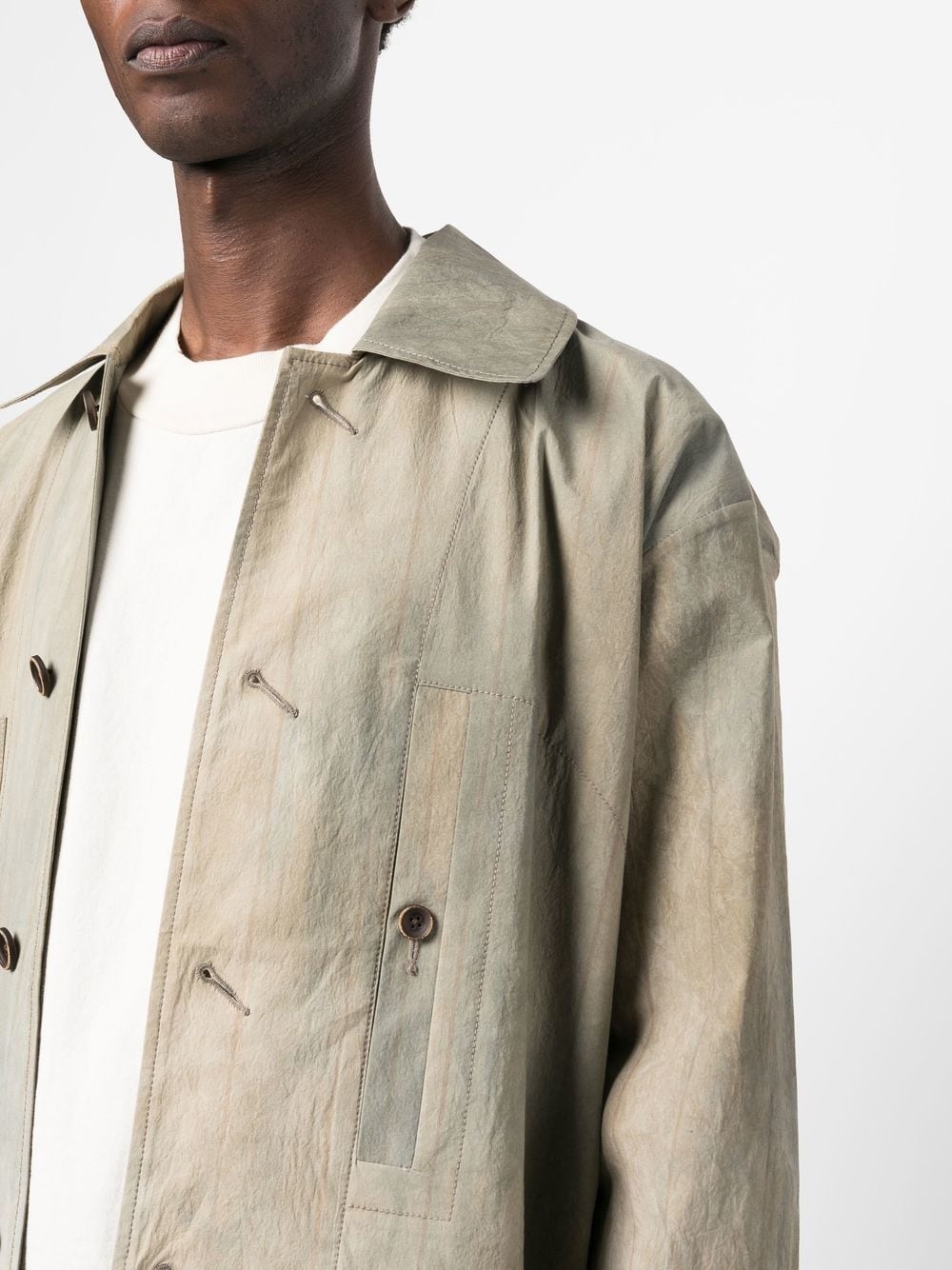 faded-effect long-sleeve shirt - 9