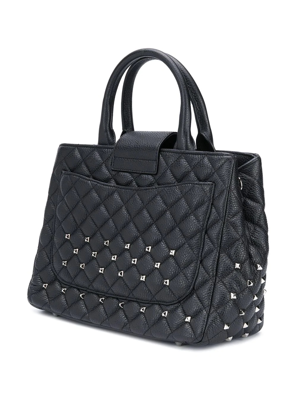 stud-embellished quilted tote - 3