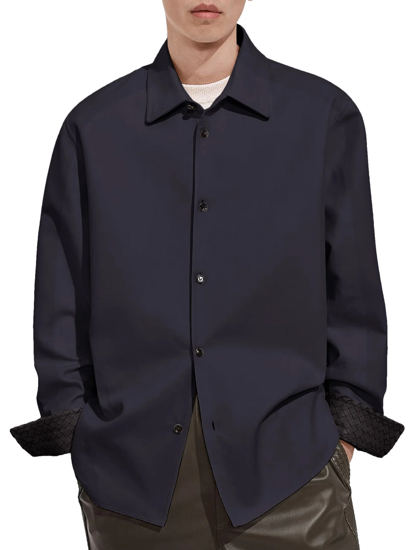 COTTON GABARDINE OVERSHIRT - 1