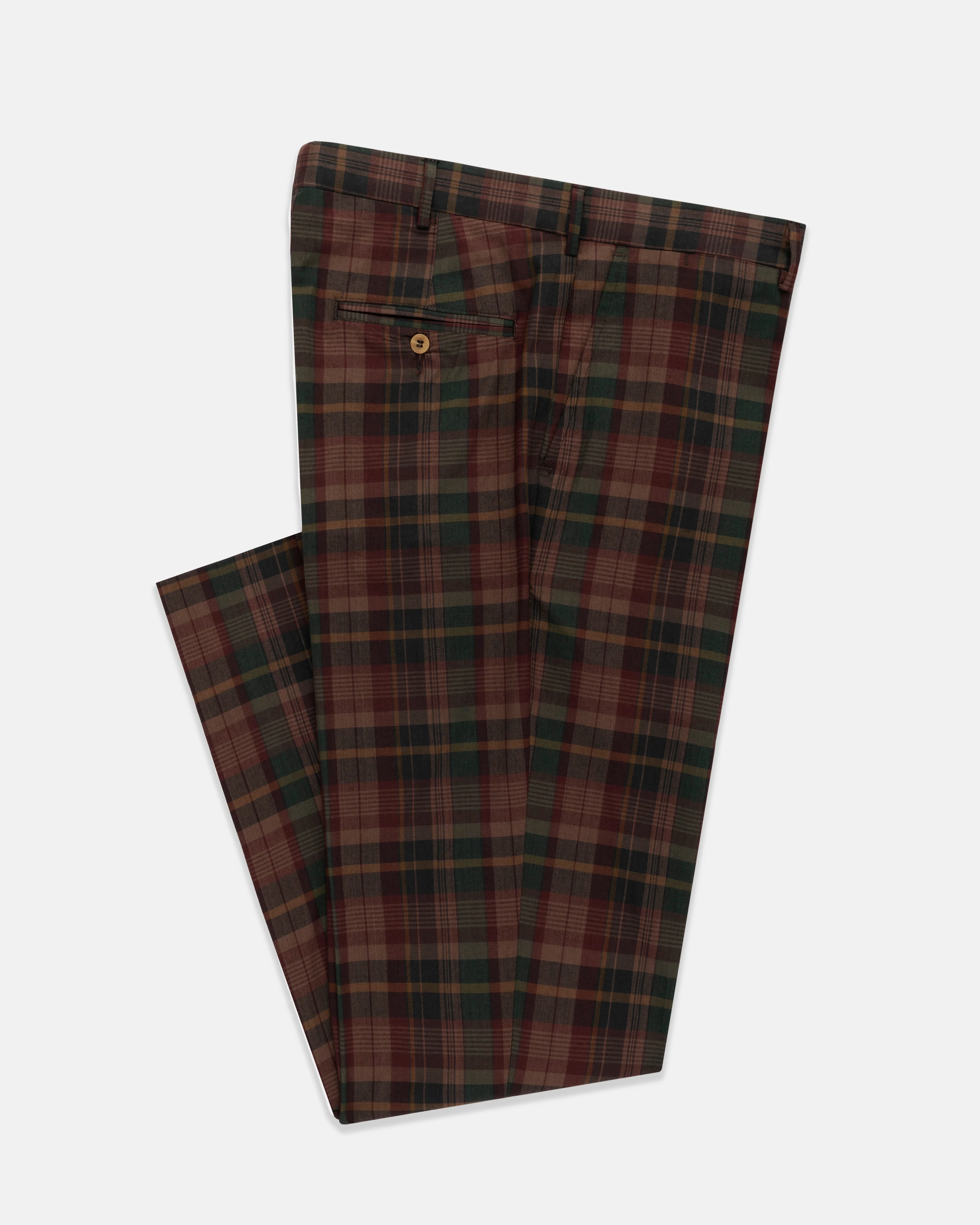 MADE-IN-USA OVERDYED AUTHENTIC MADRAS TROUSER - 1