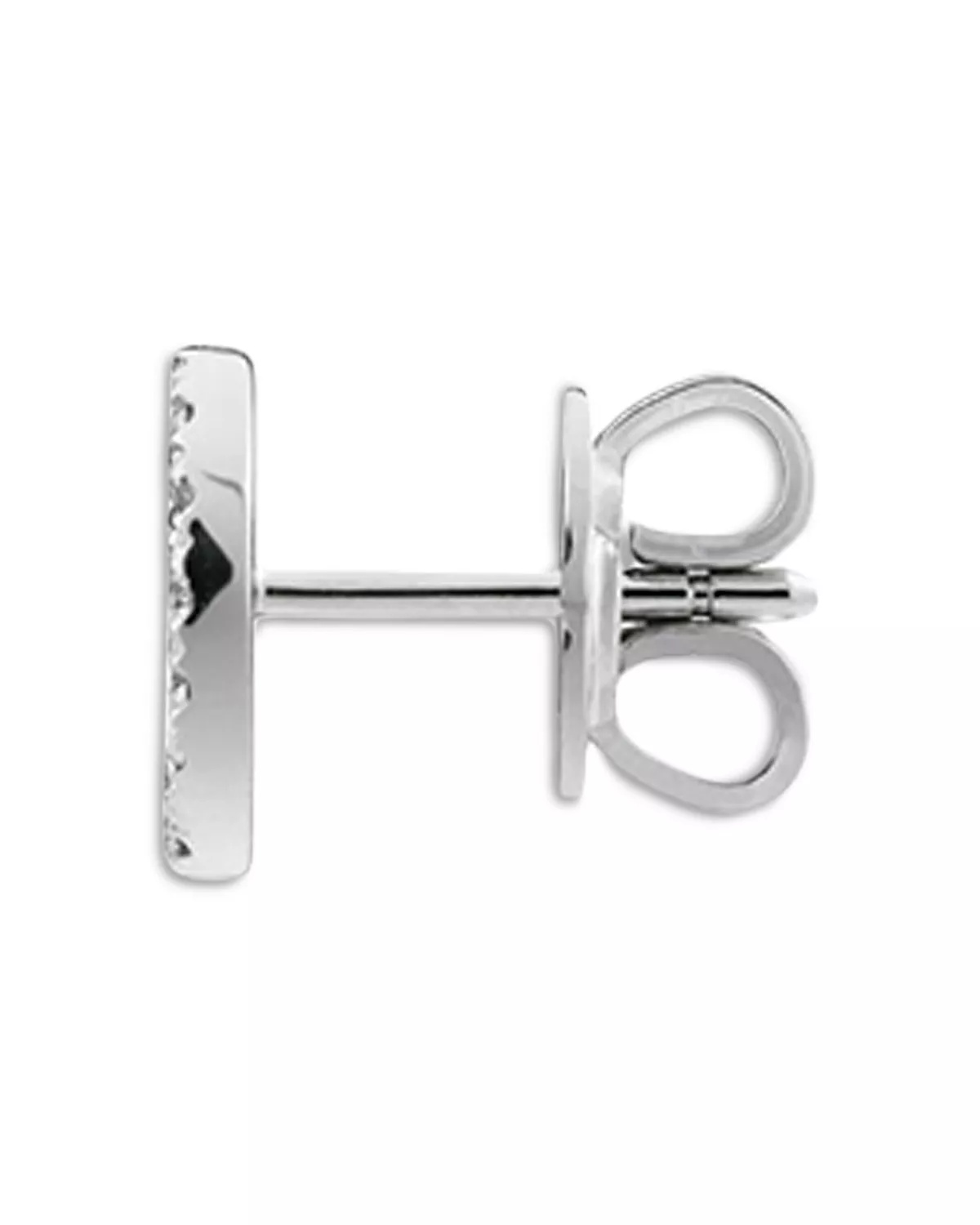 18K White Gold Interlocking G Diamond Stud Earrings - 2