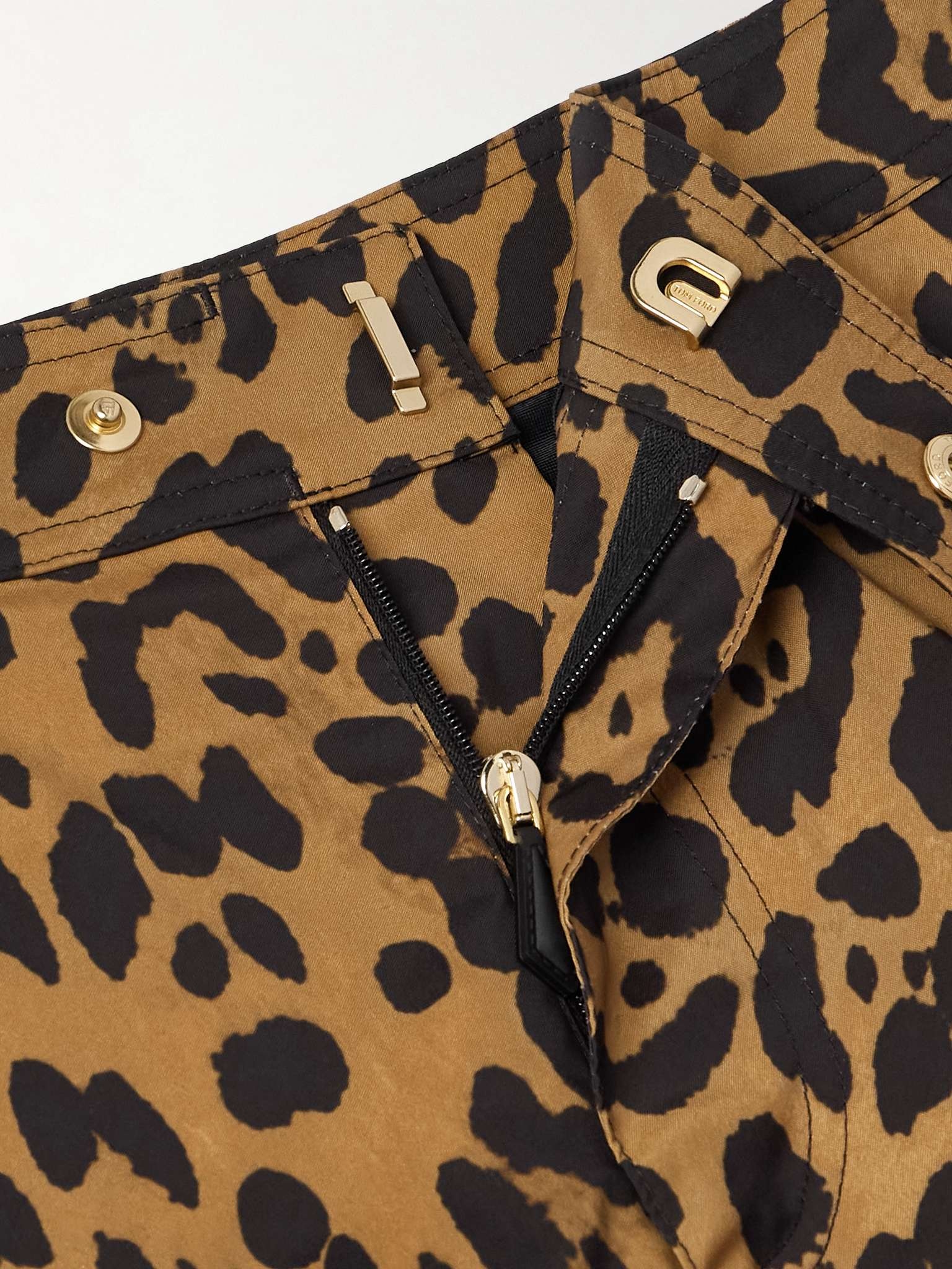 Slim-Fit Short-Length Leopard-Print Swim Shorts - 4