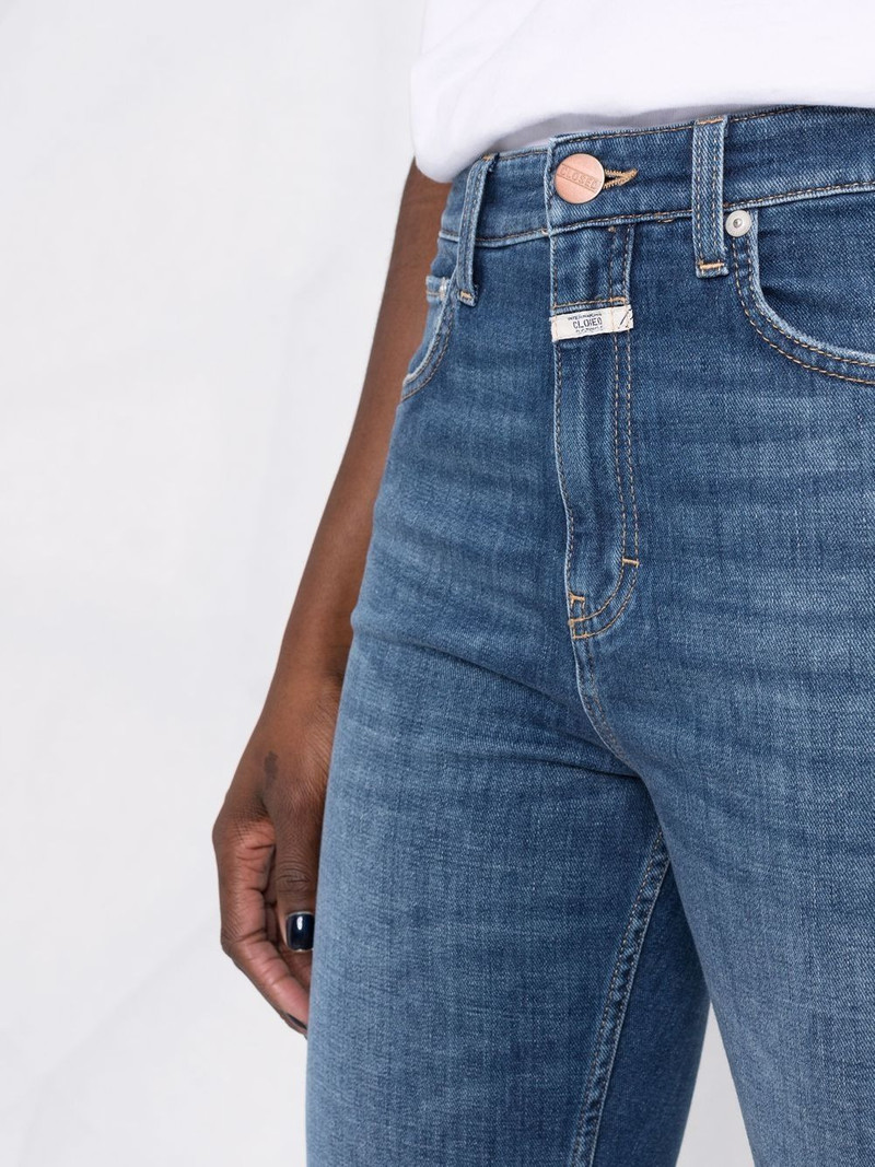 distressed straight-leg tapered jeans 3