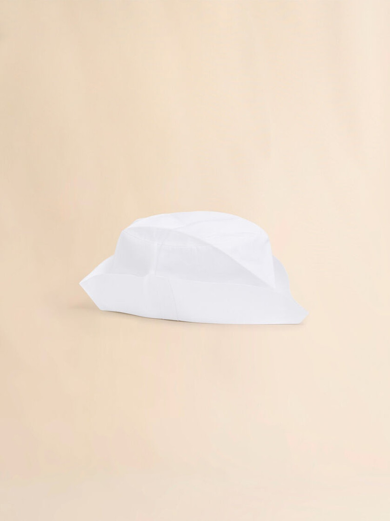 Marni SMALL WHITE COTTON BUCKET HAT WITH MARNI SYMBOL outlook
