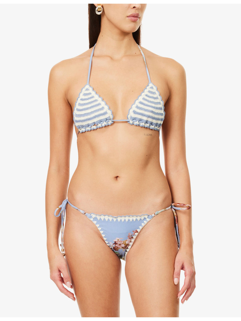 Zimmermann Awaken Crocheted Triangle Bikini Top outlook