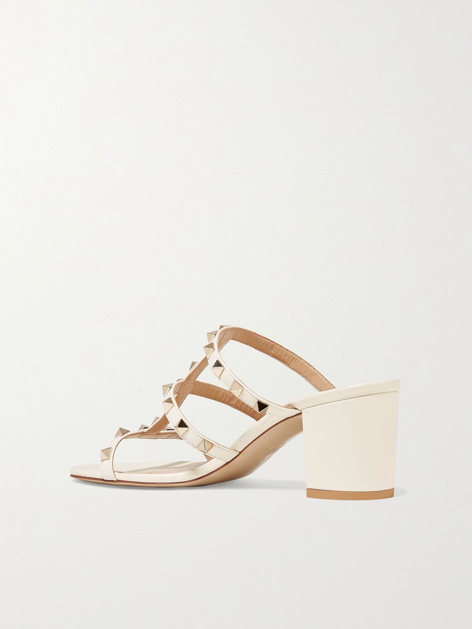 Valentino Garavani The Rockstud 60 leather mules Ivory - 3