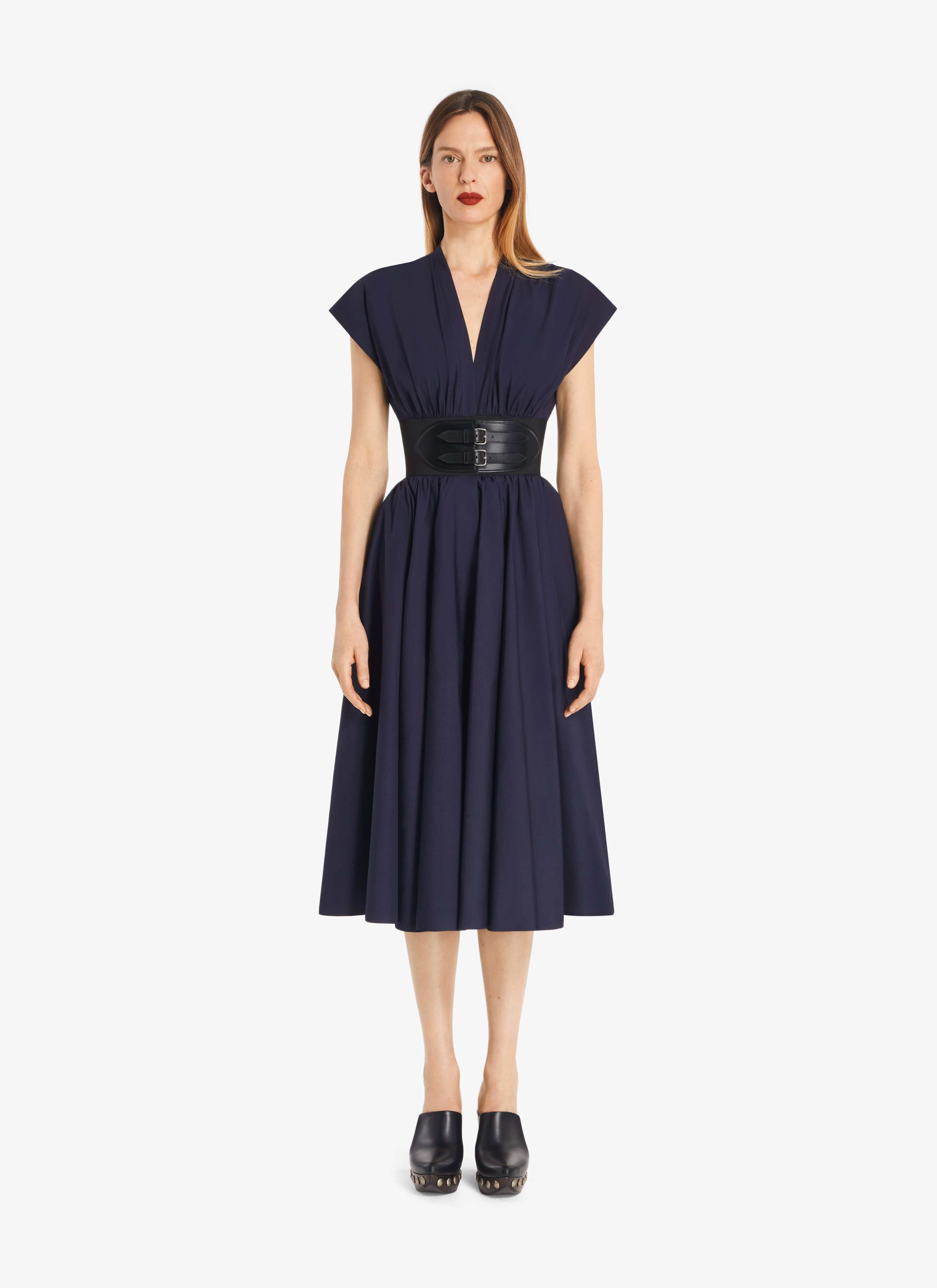 ALAIA＊BELTED MIDI JAPANESE POPLIN プリーツドレス＊送料込 Alaïa BELTED MIDI JAPANESE POPLIN DRESS | alaia | REVERSIBLE