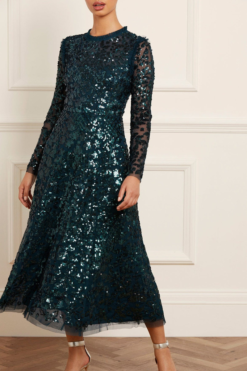 Needle & Thread Aurelia Long Sleeve Ballerina Dress outlook