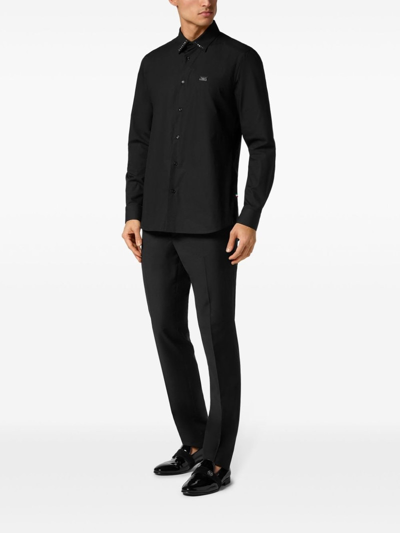 PHILIPP PLEIN stud-detailing poplin shirt outlook