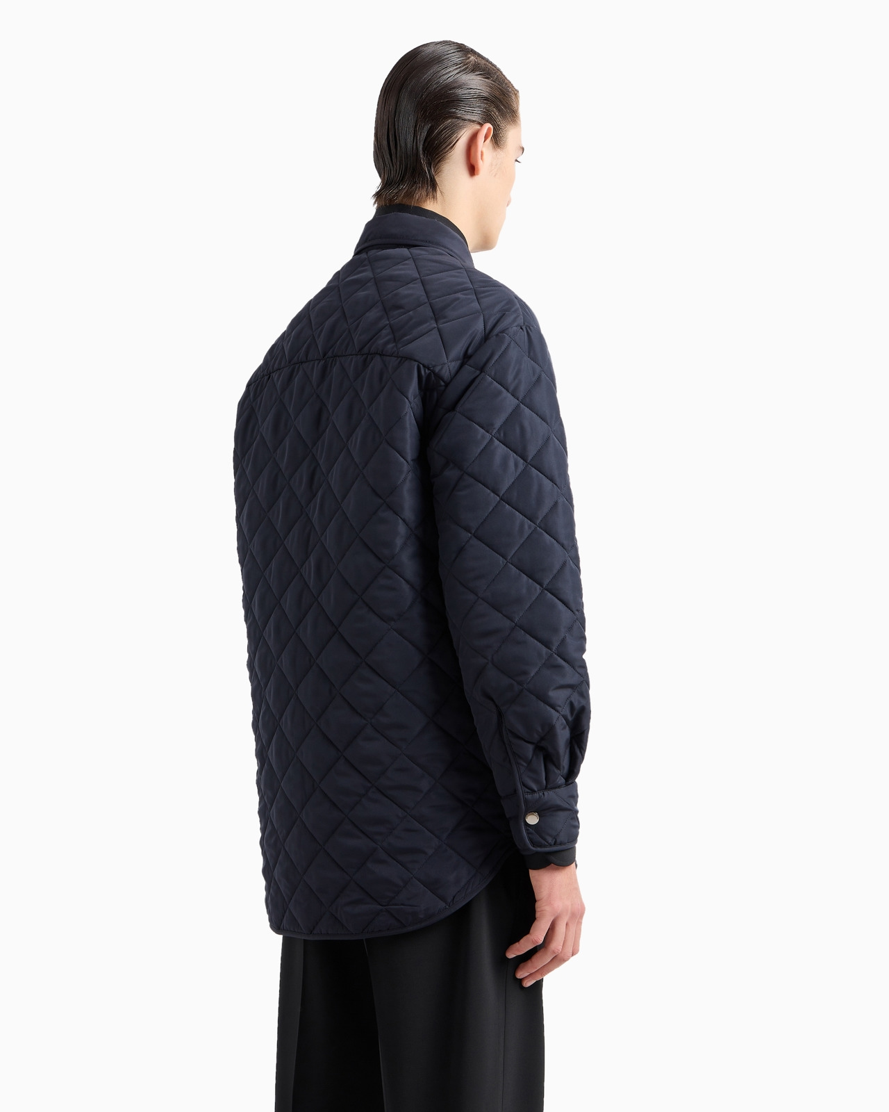Diamond-quilted nylon blouson with logo pocket - 3