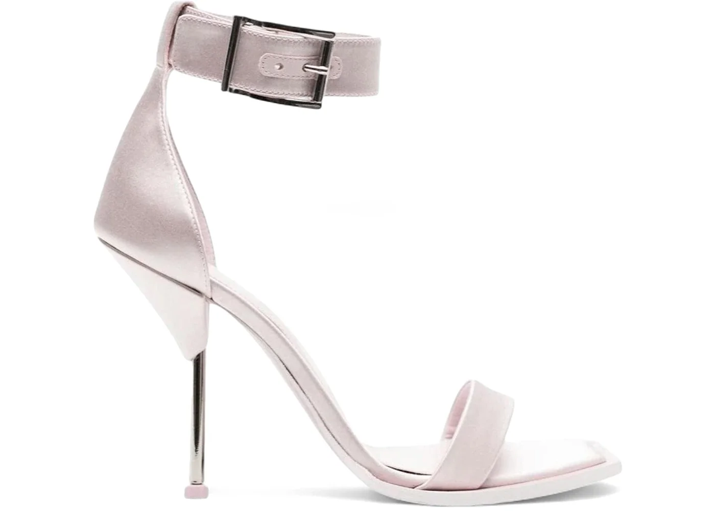 Alexander McQueen Satin Strap Heel 10cm Sandals Pink (Women's) - 1