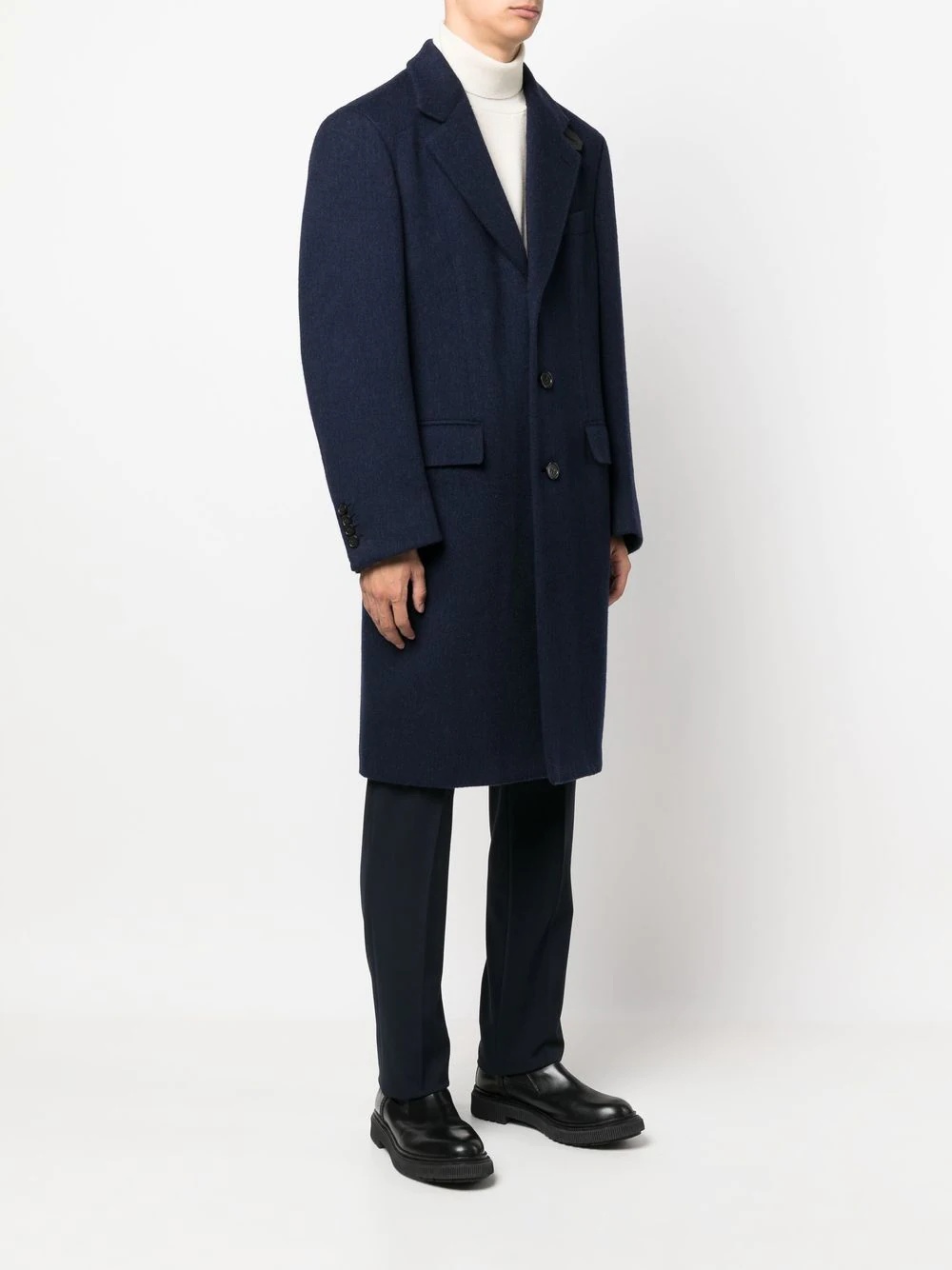 wool-blend coat - 3