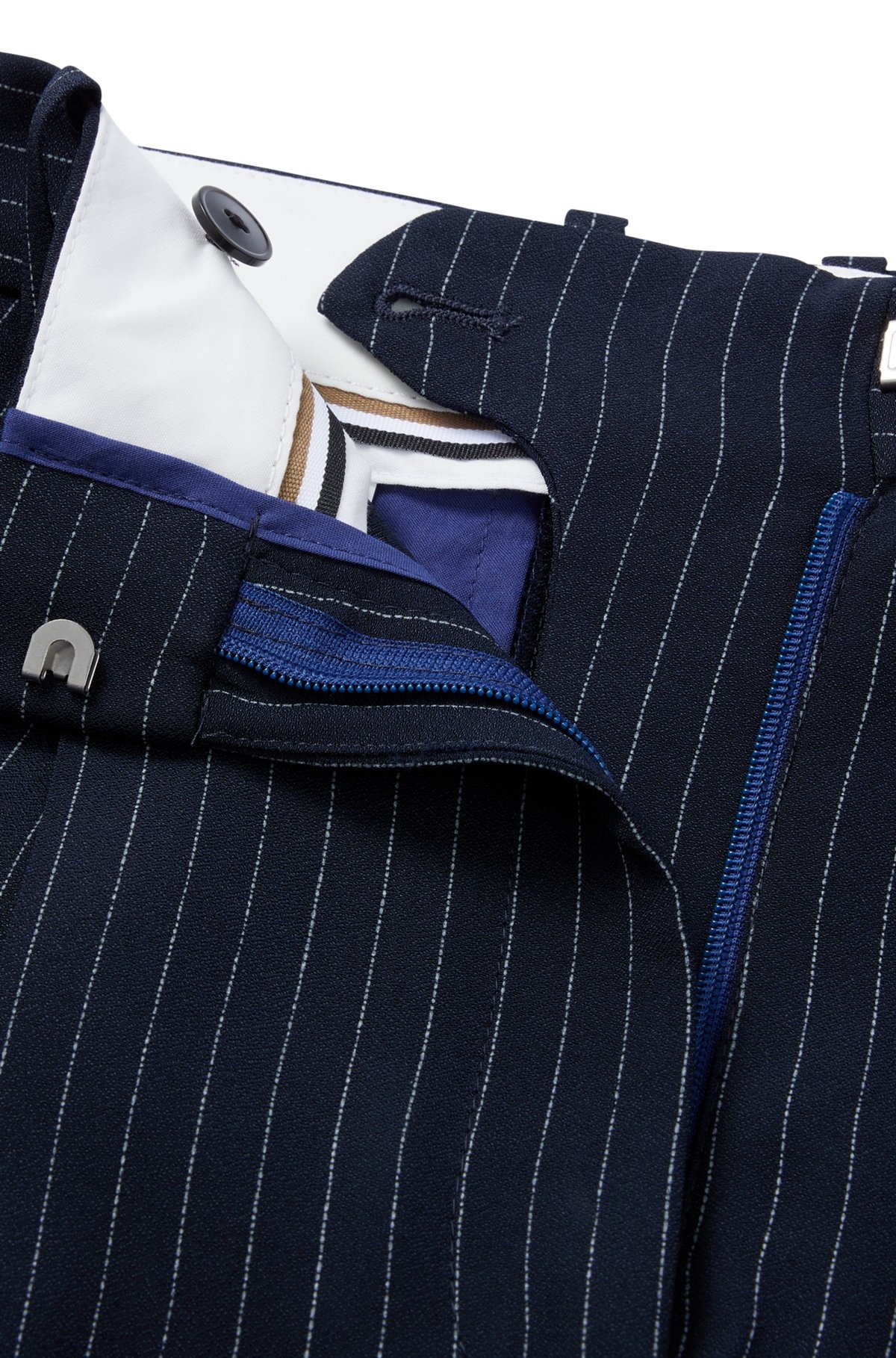 WIDE-LEG REGULAR-FIT PINSTRIPE SHORTS - 6