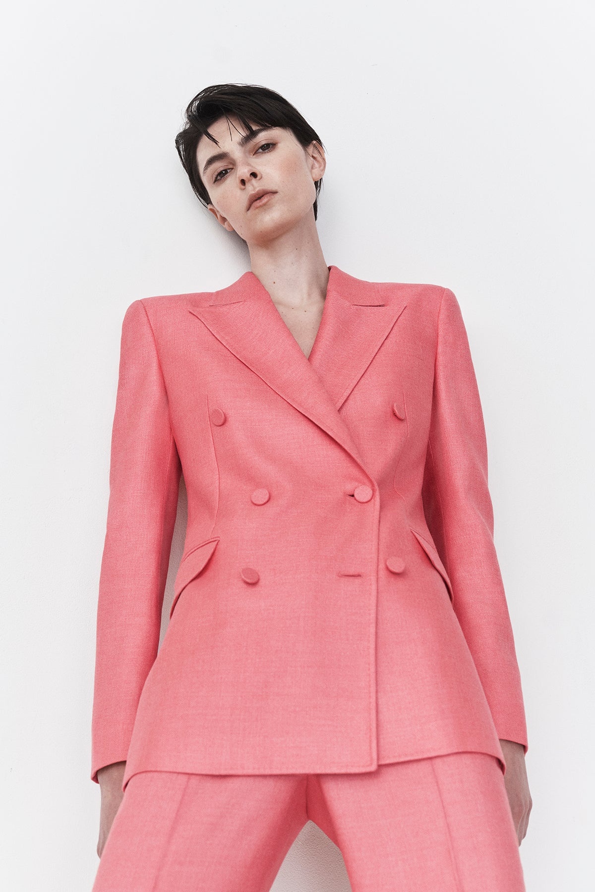 Gavin Blazer in Watermelon Silk Virgin Wool - 2