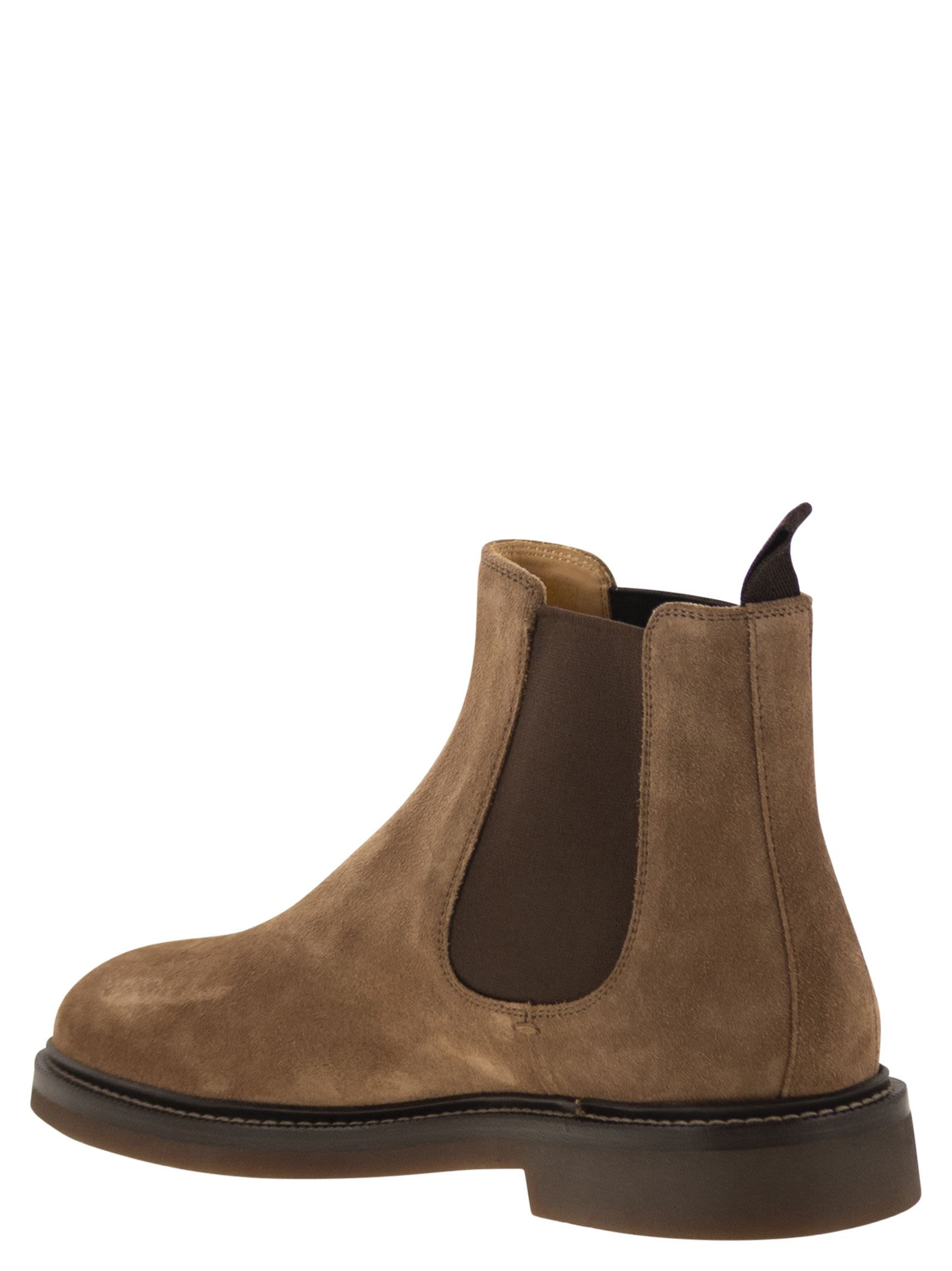Brunello Cucinelli Men Chelsea Boot In Suede - 3