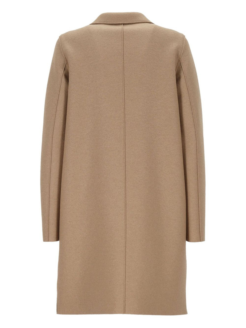 Harris Wharf London button-fastening wool coat outlook