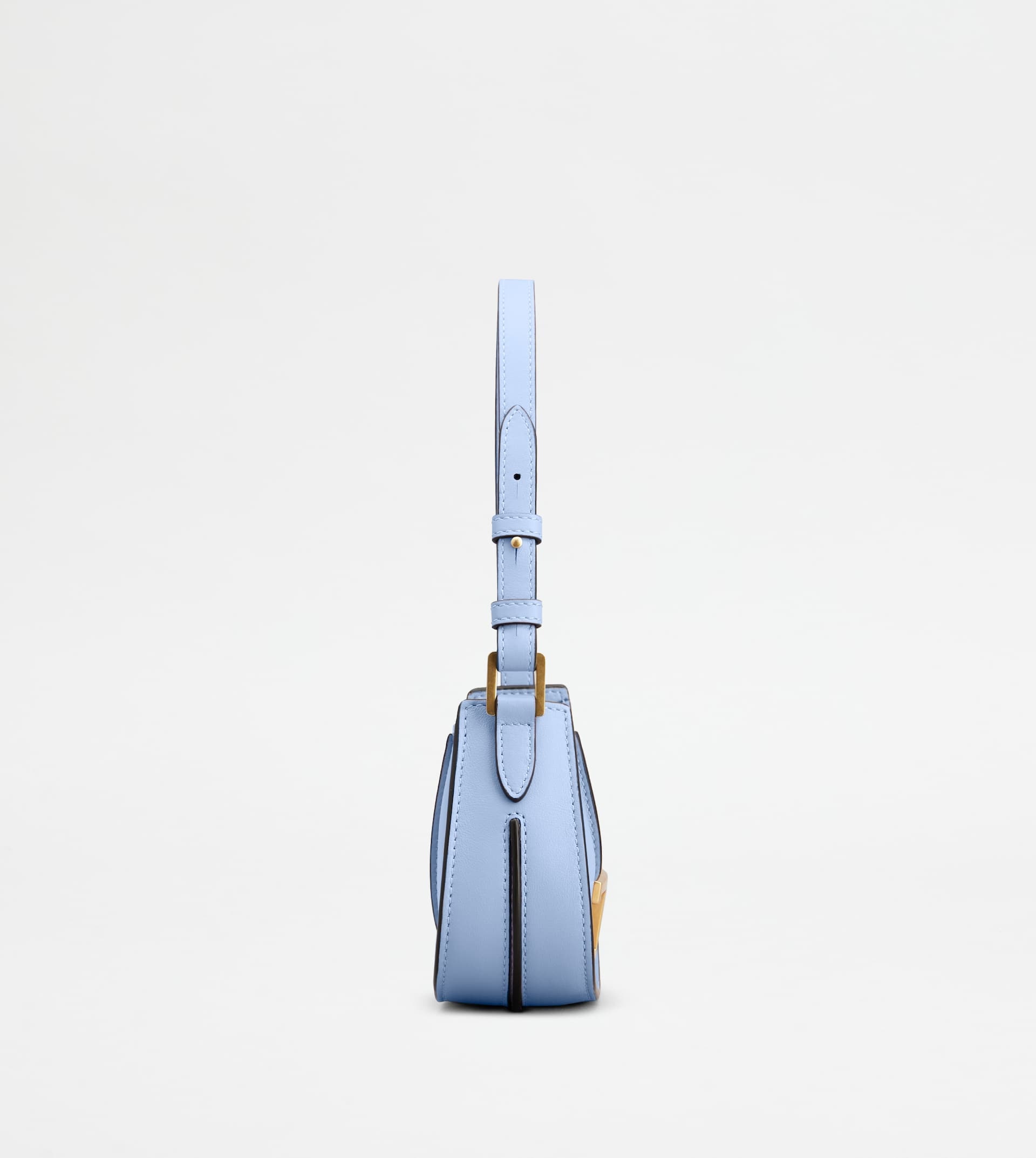 T TIMELESS SHOULDER BAG IN LEATHER MICRO - LIGHT BLUE - 3