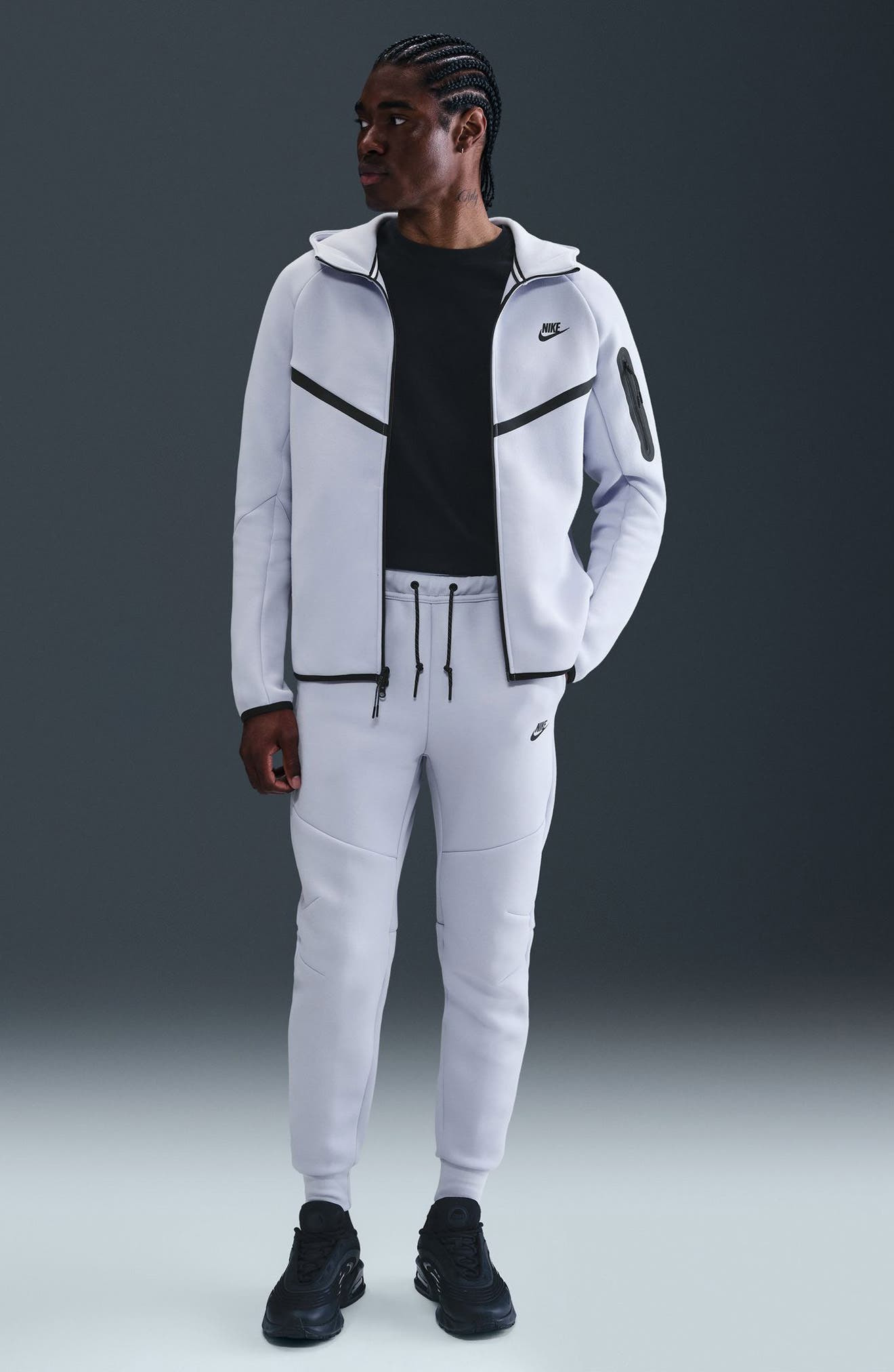 Nike Tech Windrunner Zip Hoodie in Ghost at Nordstrom - 5