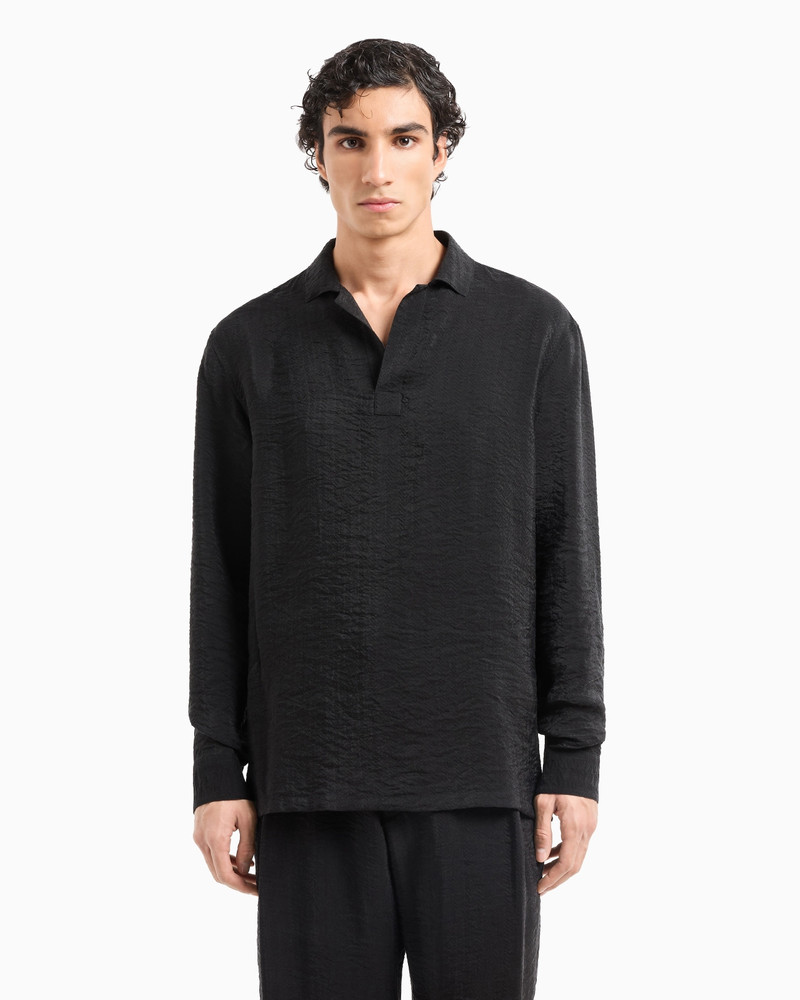 GIORGIO ARMANI JACQUARD CUPRO POLO SHIRT outlook