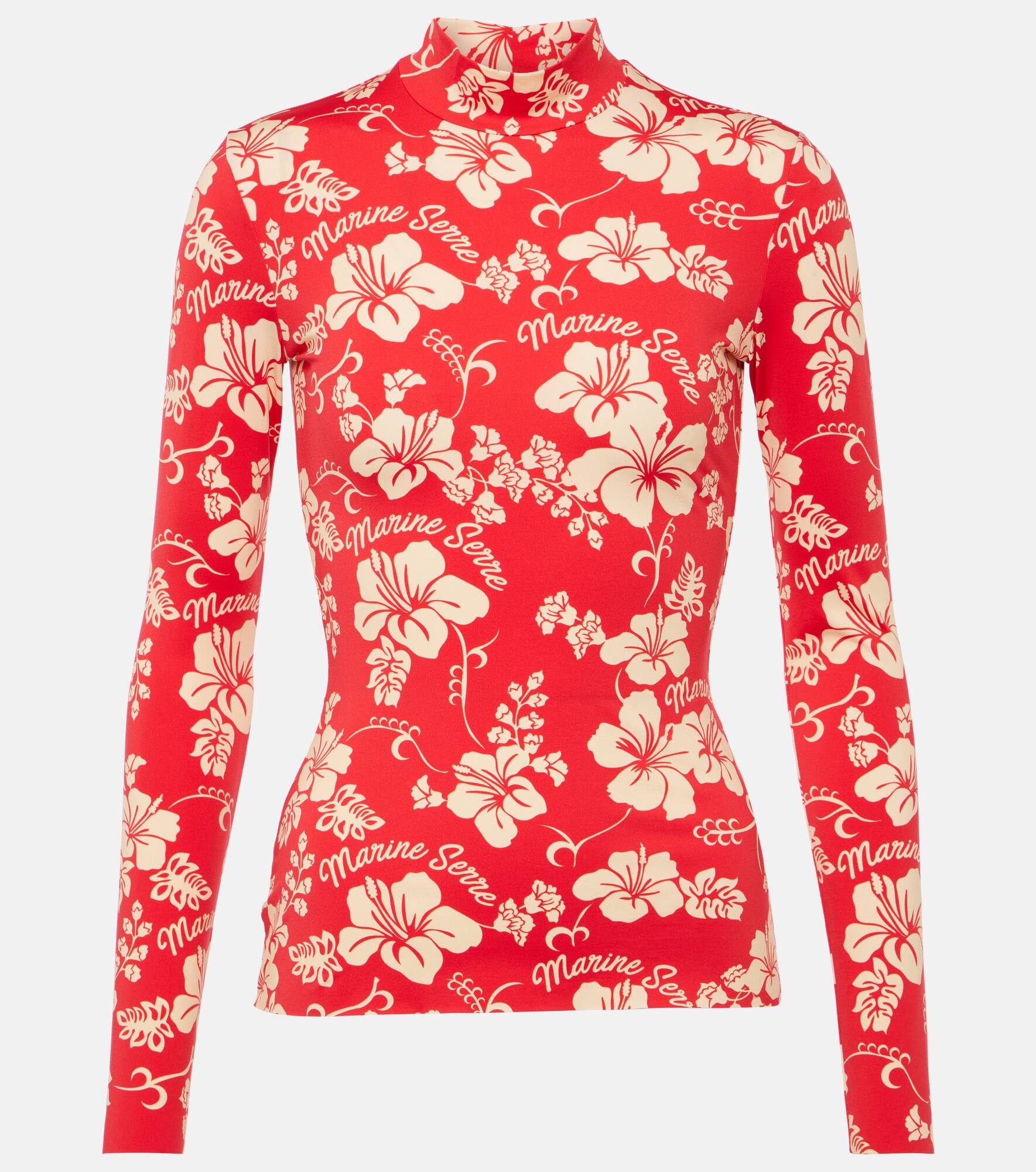 Second Skin printed jersey top - 1