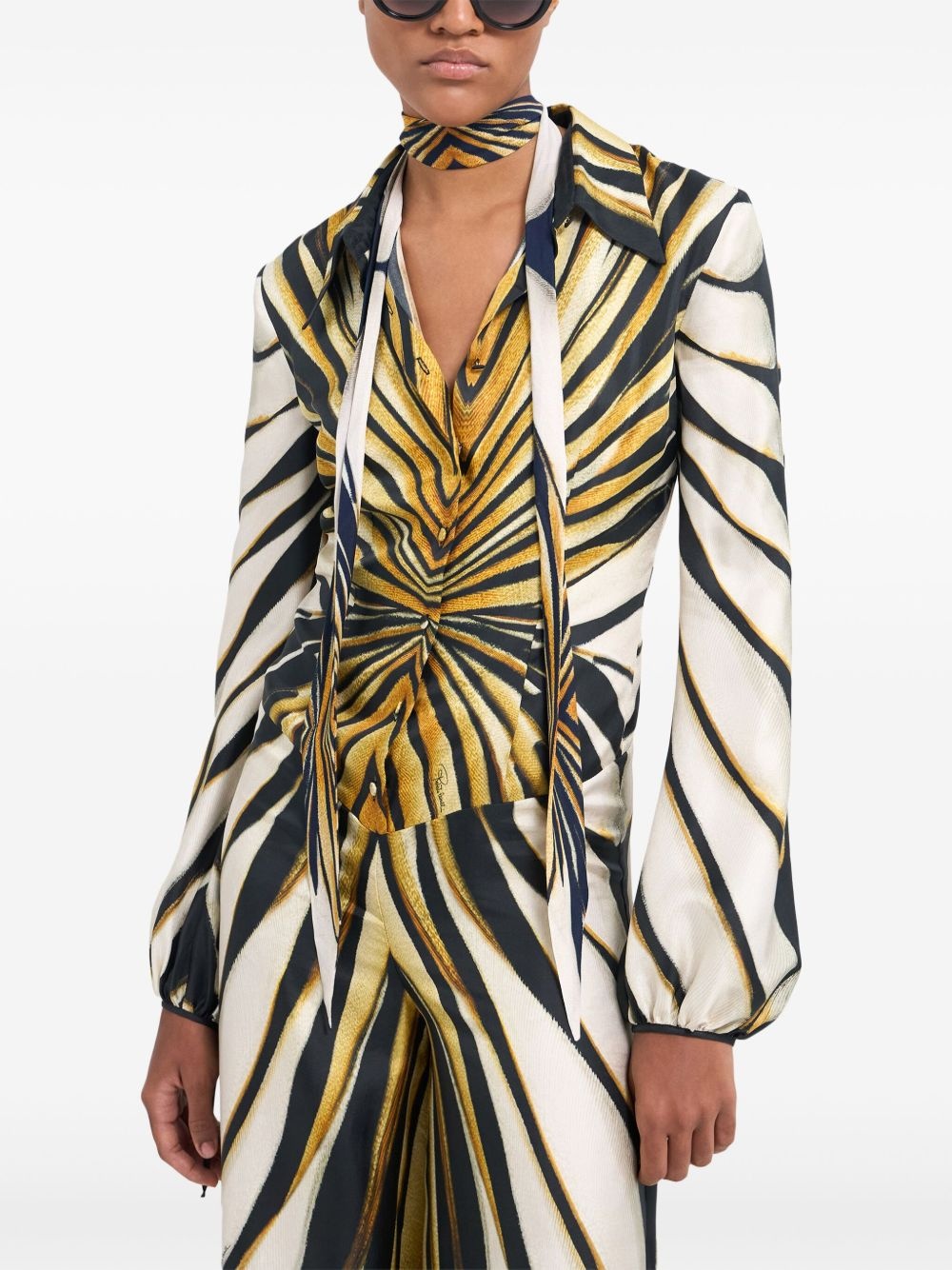 Ray of Gold print silk jumpsuit - 5